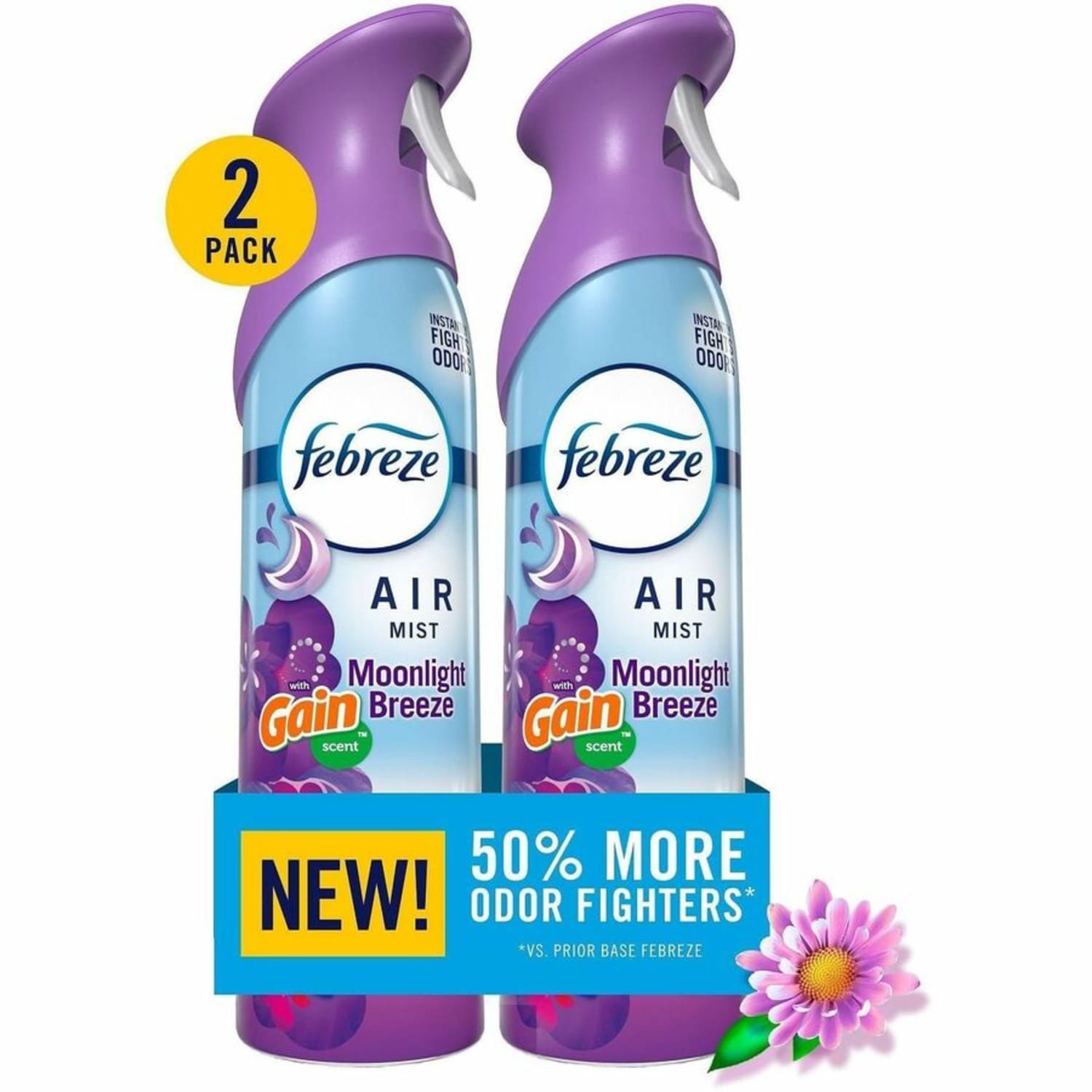 Febreze Air Mist Air Freshener Spray - Spray - 8.1 fl oz (0.3 quart) - Gain Moonlight Breeze - Odor Neutralizer, Long Lasting - 2/Pack - 3 / Carton - Image 3