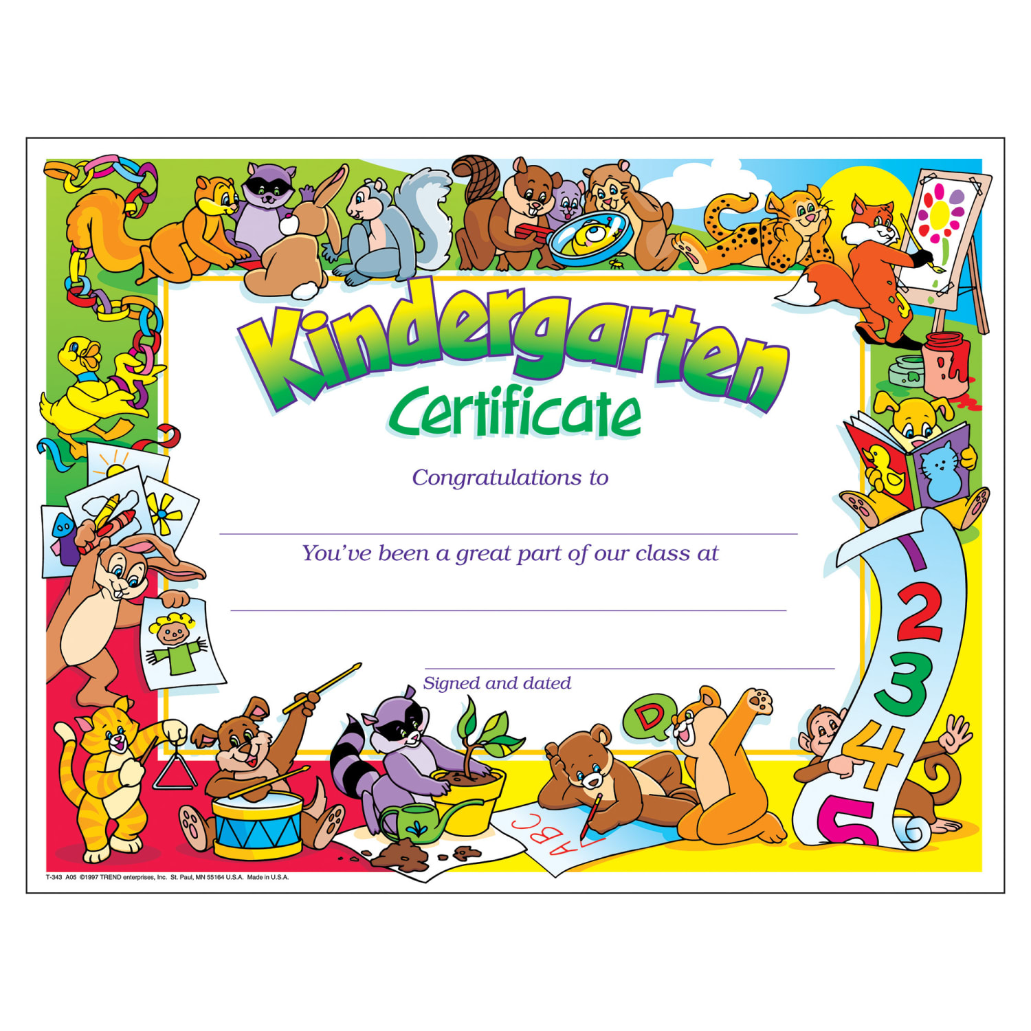 TREND Kindergarten Certificate, 30 Per Pack, Set Of 6 Packs - Image 3