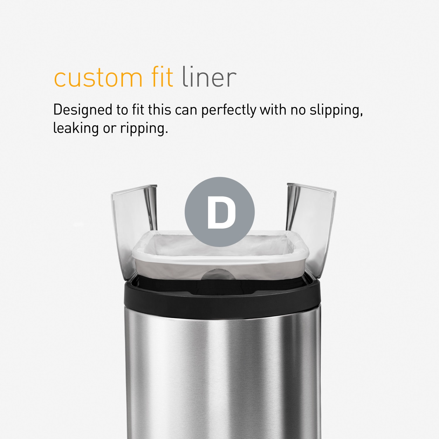 simplehuman Custom-Fit 0.03-mil Can Liners, 5.3 Gallons, White, Pack Of 240 - Image 5