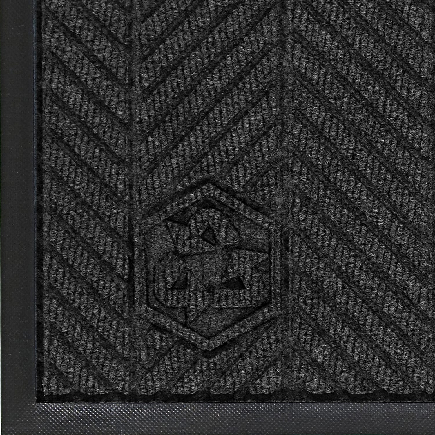 M+A Matting WaterHog Floor Mat, Max Herringbone, 3ft x 10ft, Black Smoke - Image 3