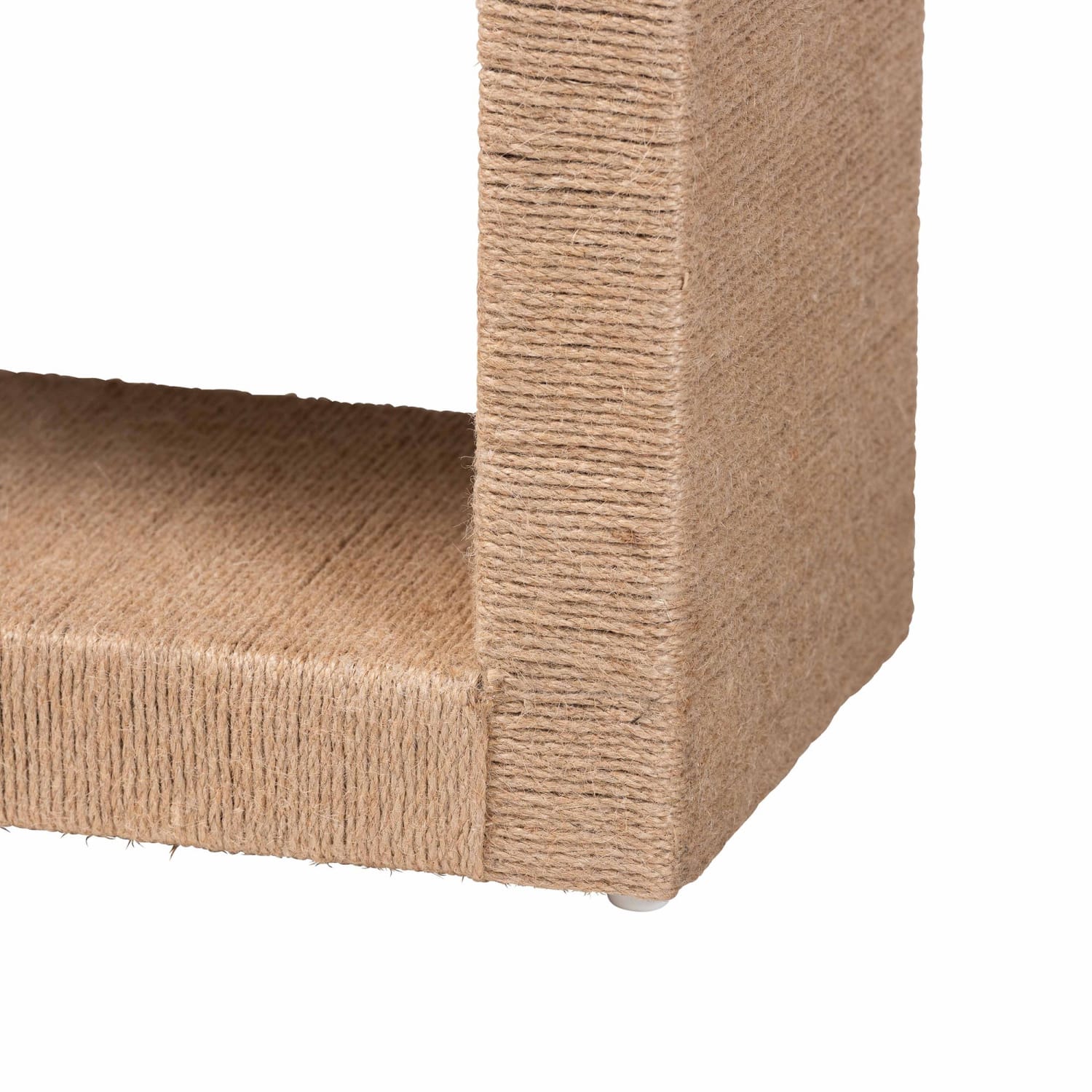 Adonica Modern Bohemian Natural Brown Jute and Wood End Table - Image 5