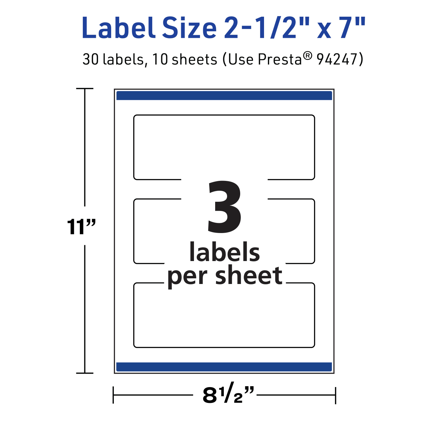 Avery Print-To-The-Edge TrueBlock Labels With Sure Feed, 94247-TWMP10, Rectangle, 2-1/2in x 7in, Matte White, Pack Of 30 - Image 6