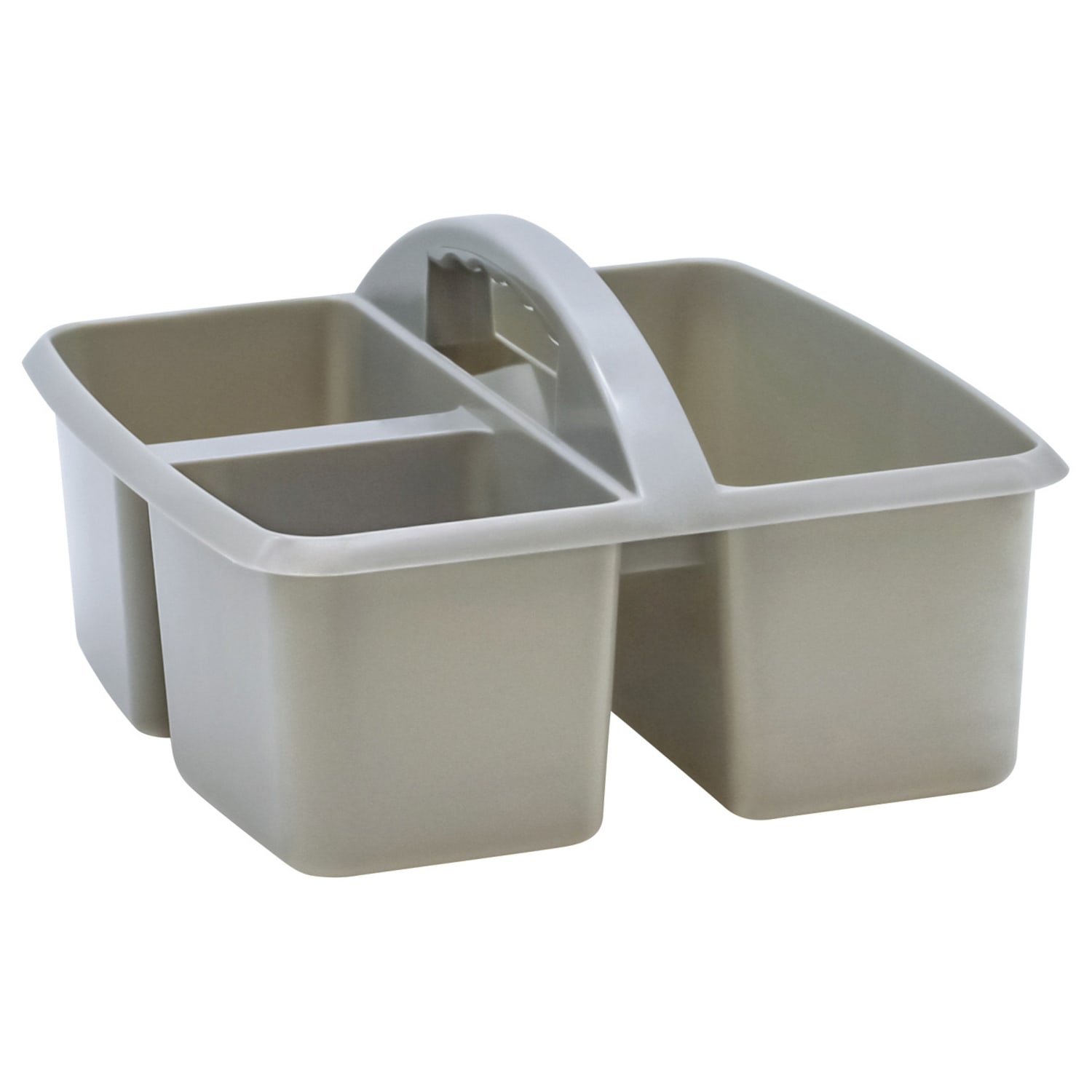 Teacher Created Resources Plastic Storage Caddies, 5-1/4inH x 9-1/4inW x 9inD, Gray, Pack Of 6 Caddies - Image 3