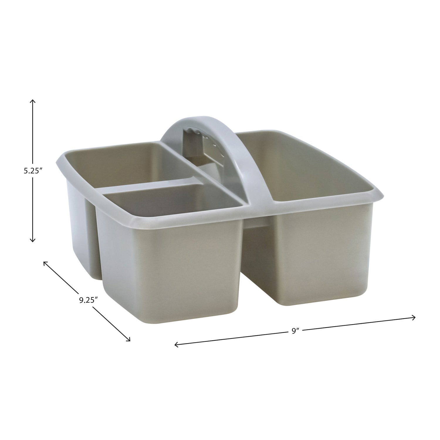 Teacher Created Resources Plastic Storage Caddies, 5-1/4inH x 9-1/4inW x 9inD, Gray, Pack Of 6 Caddies - Image 6