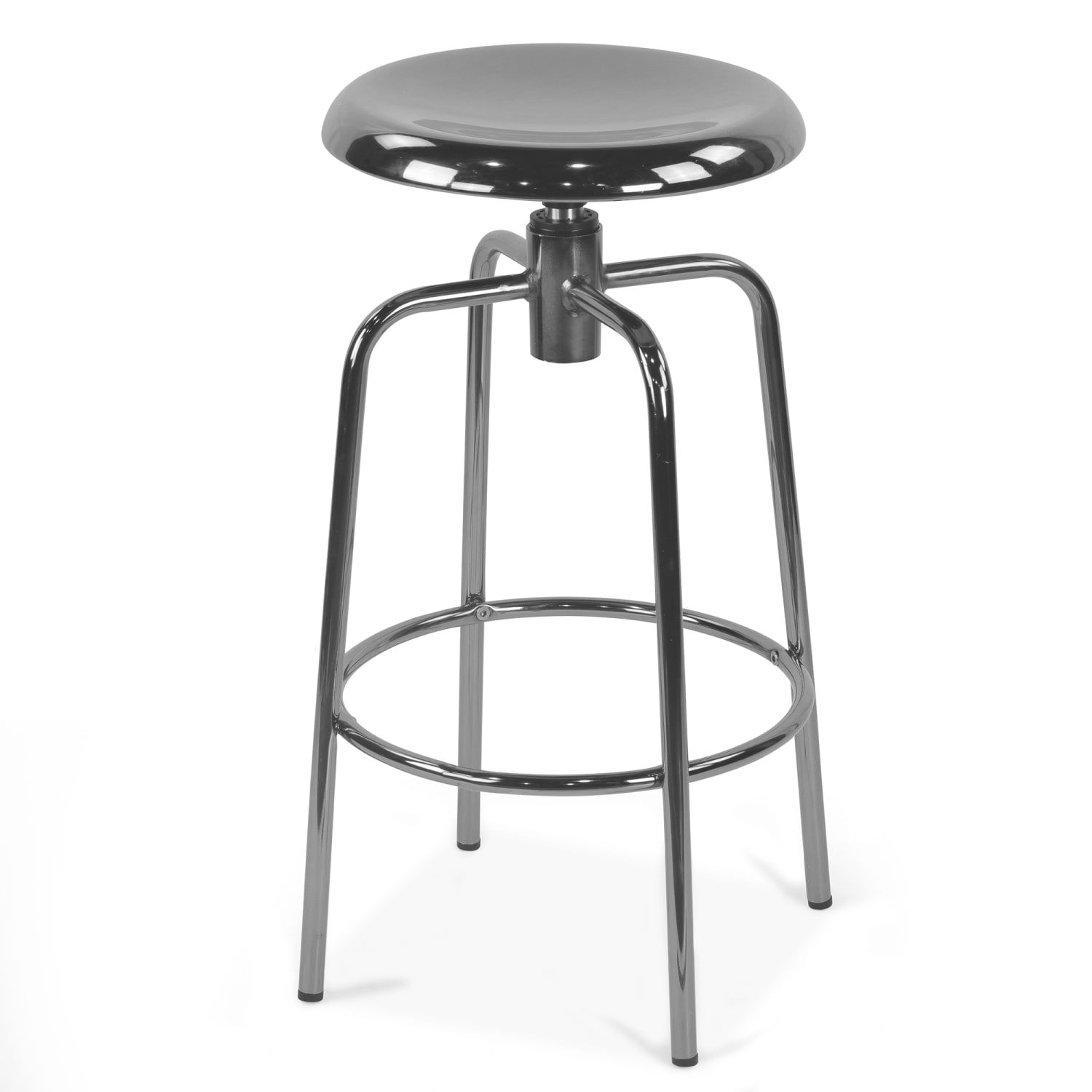 Glamour Home Ayala Chrome Counter Height Stools, Silver, Set Of 2 Stools - Image 3