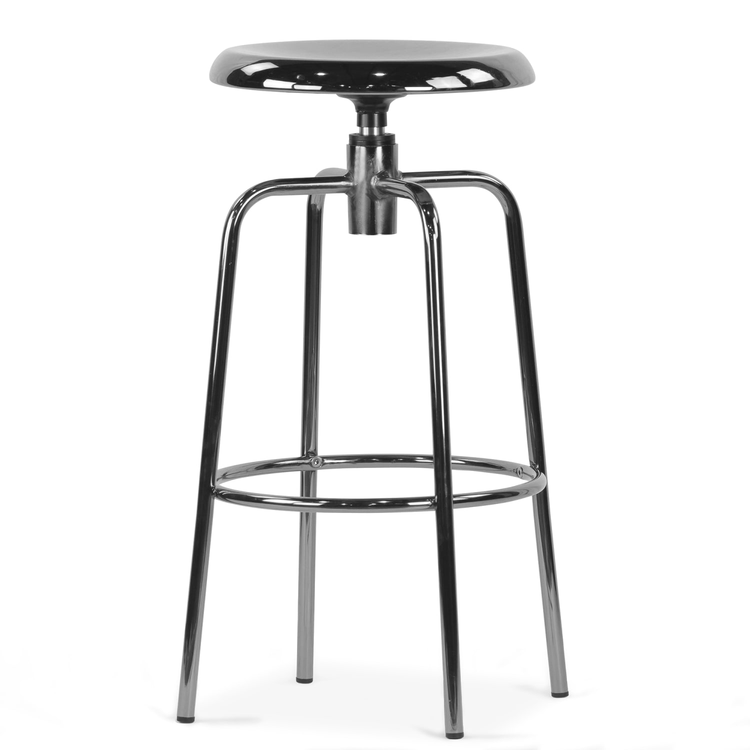 Glamour Home Ayala Chrome Counter Height Stools, Silver, Set Of 2 Stools - Image 4