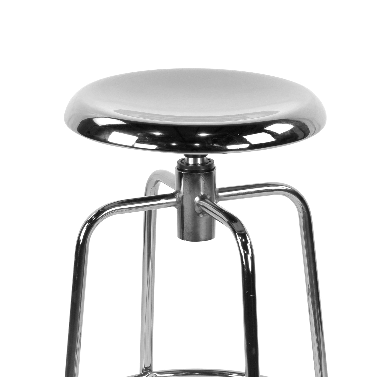 Glamour Home Ayala Chrome Counter Height Stools, Silver, Set Of 2 Stools - Image 6