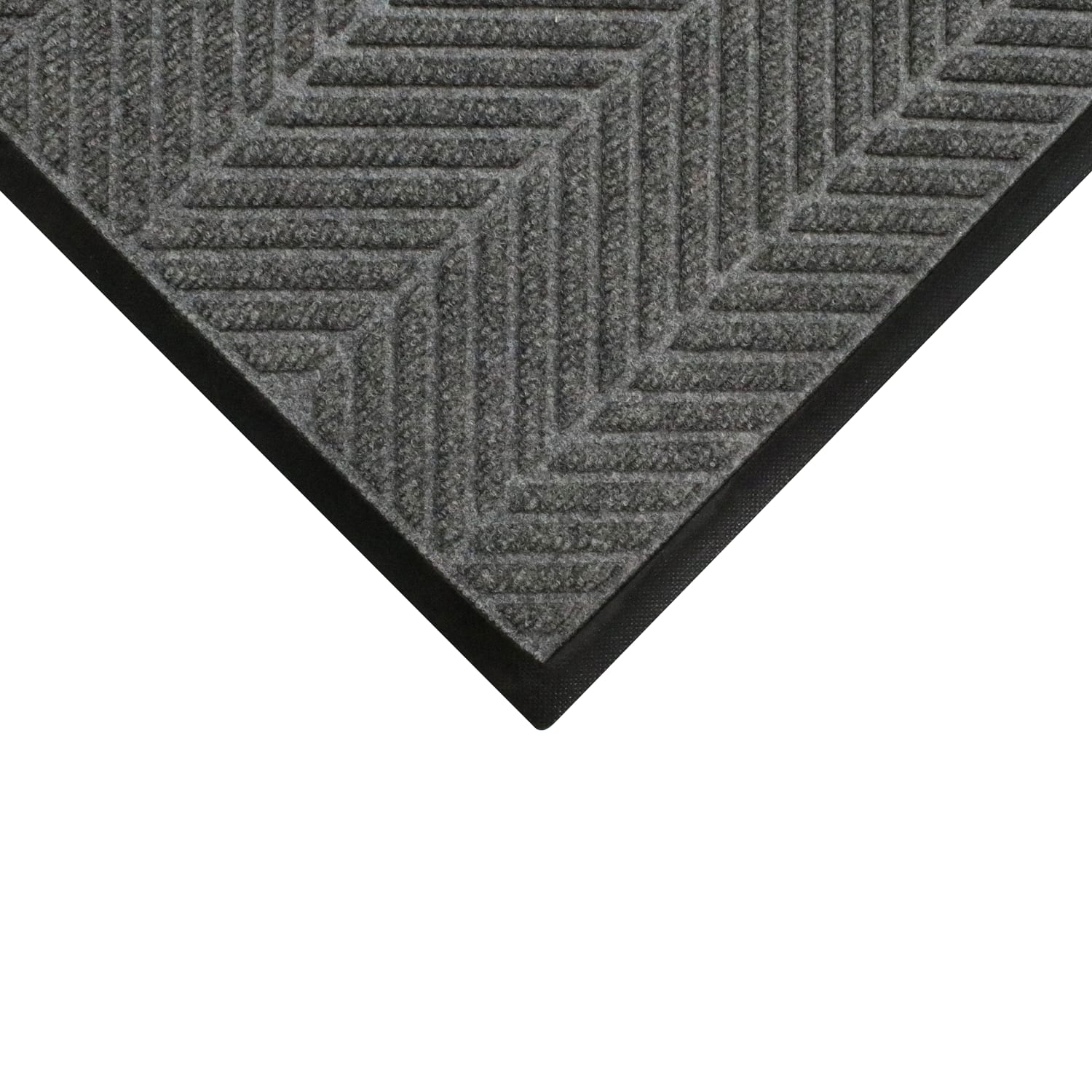 M+A Matting WaterHog Floor Mat, Max Herringbone, 3ft x 5ft, Gray Ash - Image 3