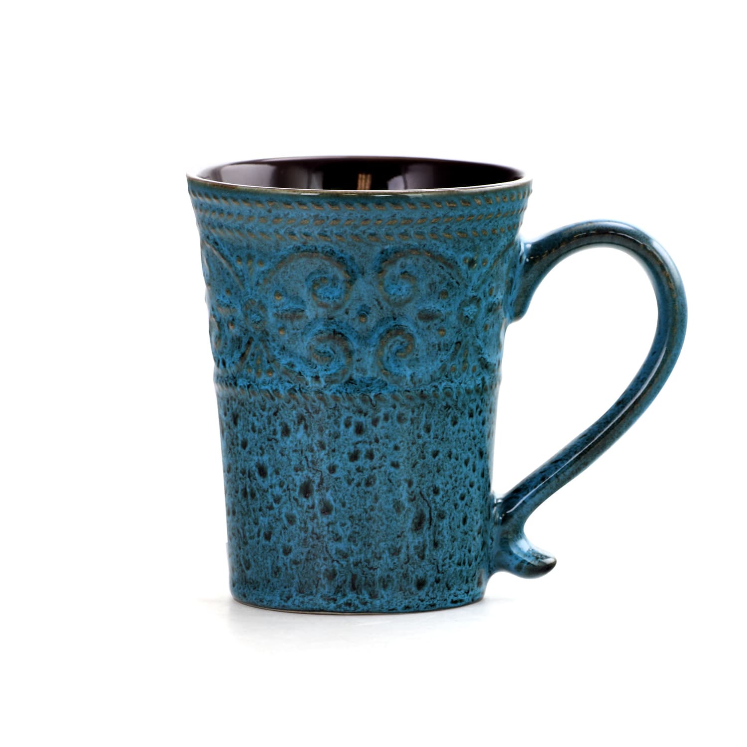 Elama 16-Piece Stoneware Dinnerware Set, Lavish Blue - Image 5