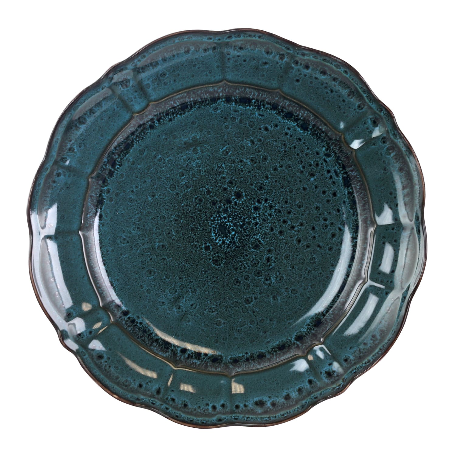 Elama 16-Piece Stoneware Dinnerware Set, Lavish Blue - Image 6