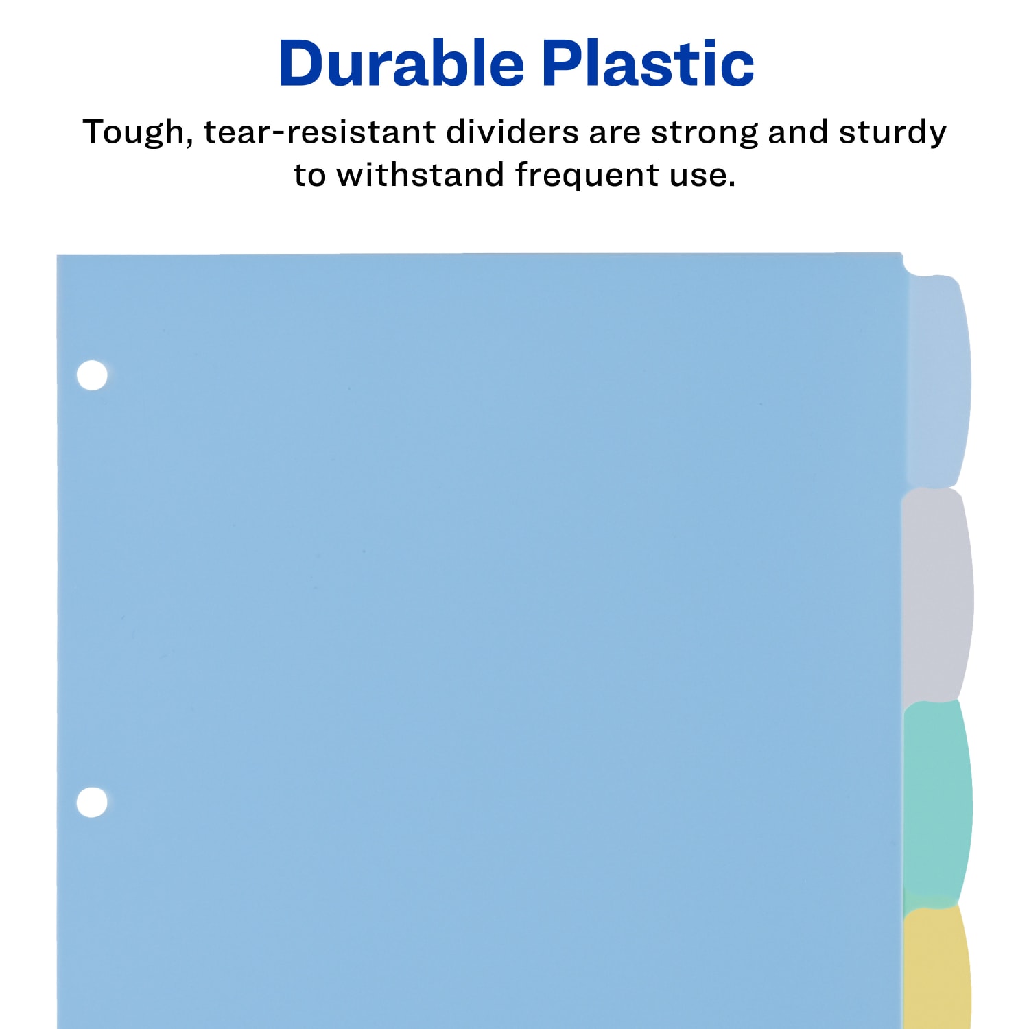 Avery Durable Write-On Plastic Dividers With Erasable Tabs, 8 1/2in x 11in, Multicolor, 5 Tabs - Image 4