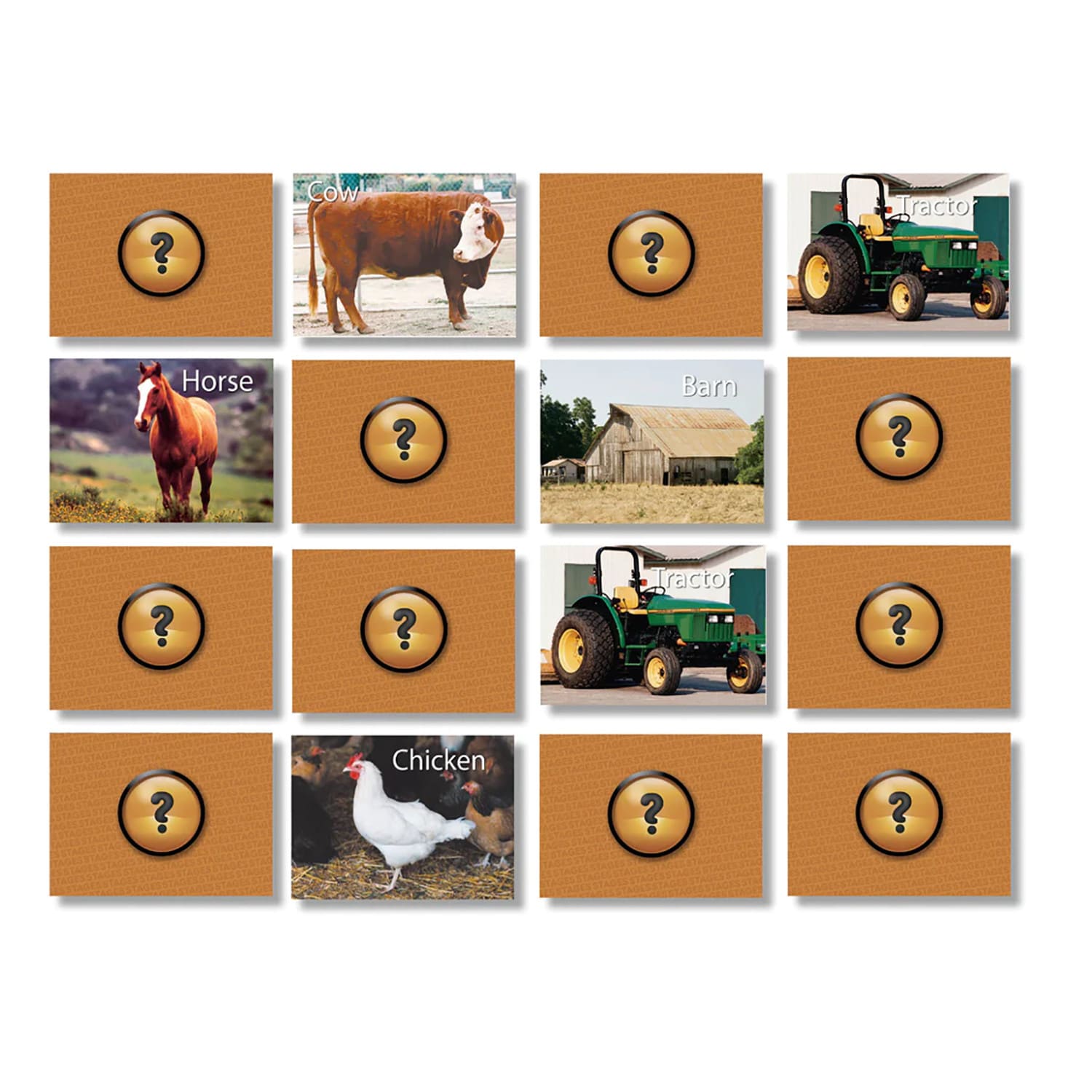 Stages Learning Materials Photographic Memory Matching Games, On The Farm, Pack Of 3 Games - Image 4