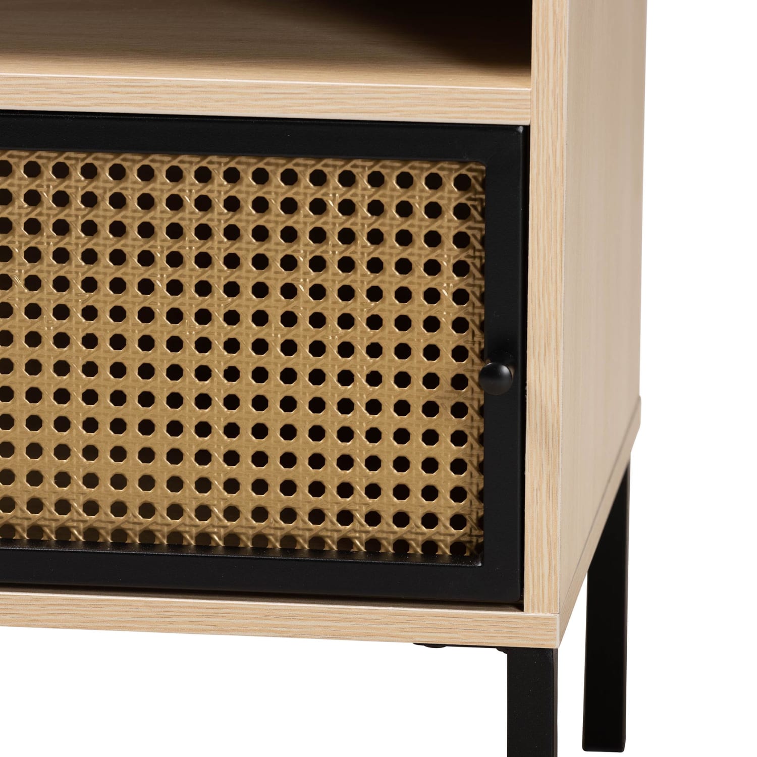 Baxton Studio Felton End Table, 22inH x 18-15/16inW x 15-3/4inD, Black/Gold - Image 6