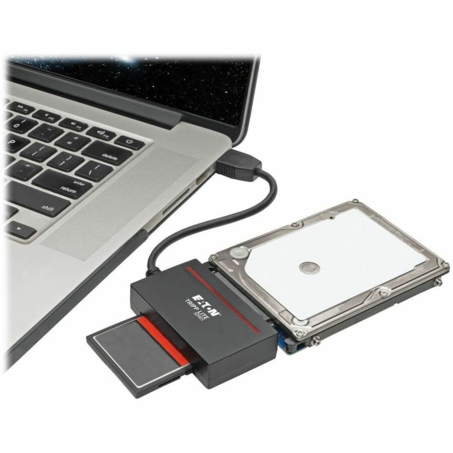 Eaton Tripp Lite Series USB 3.1 Gen 1 to Cfast 2.0 and SATA III Adapter USB-A 5 Gbps 6in - Storage controller - 2.5in - SATA 6Gb/s - USB 3.1 (Gen 1) - black - Image 3