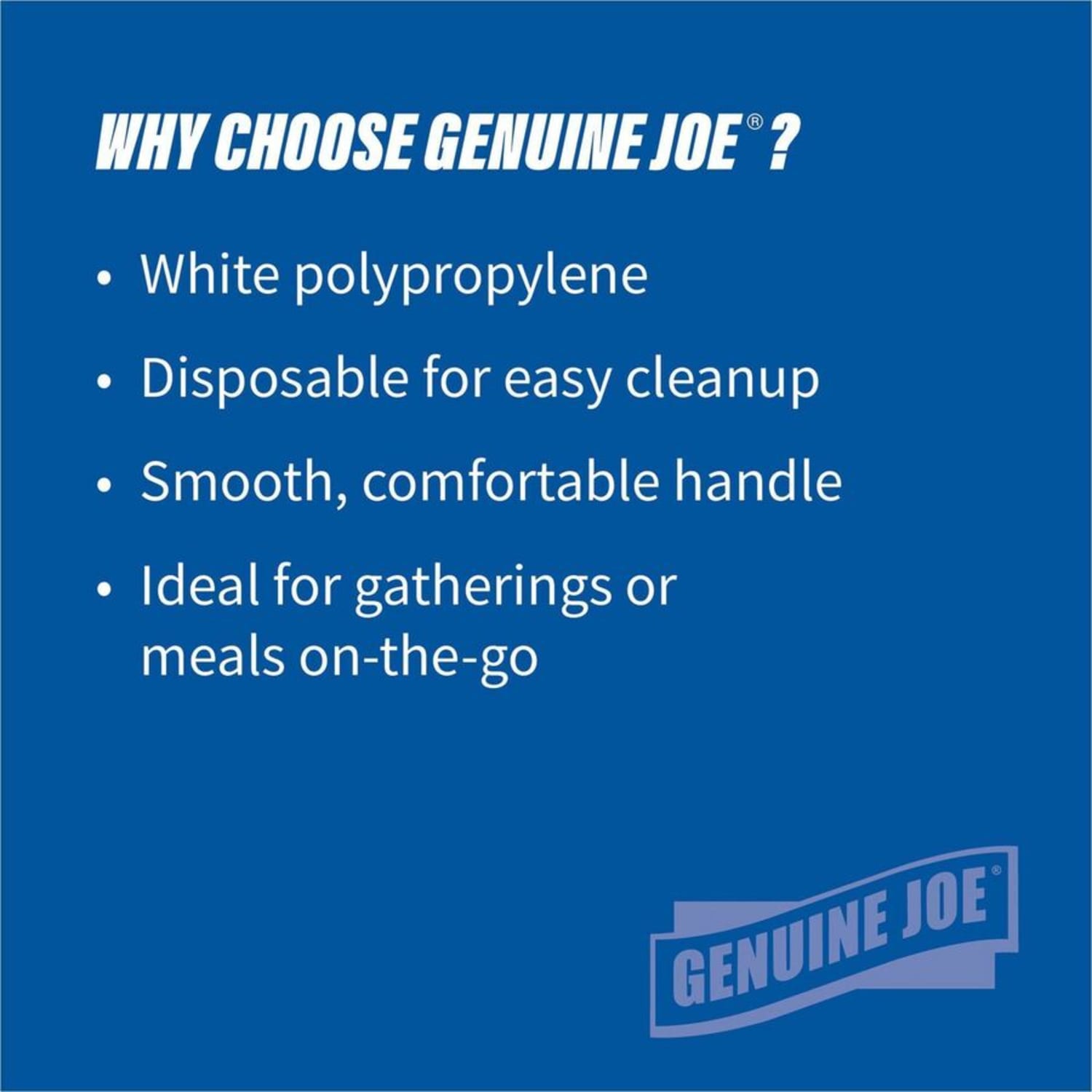 Genuine Joe Heavy/Medium-Weight Polypropylene Knives, White, Box Of 1,000 - Image 5