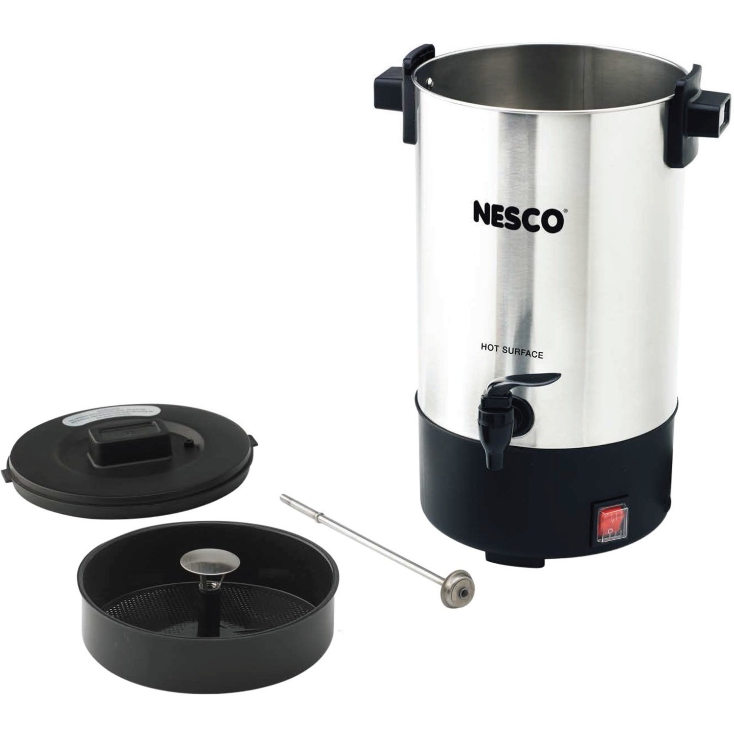 Nesco 25-Cup Stainless Steel Coffee Urn, 15-1/4in x 9in, Silver - Image 3