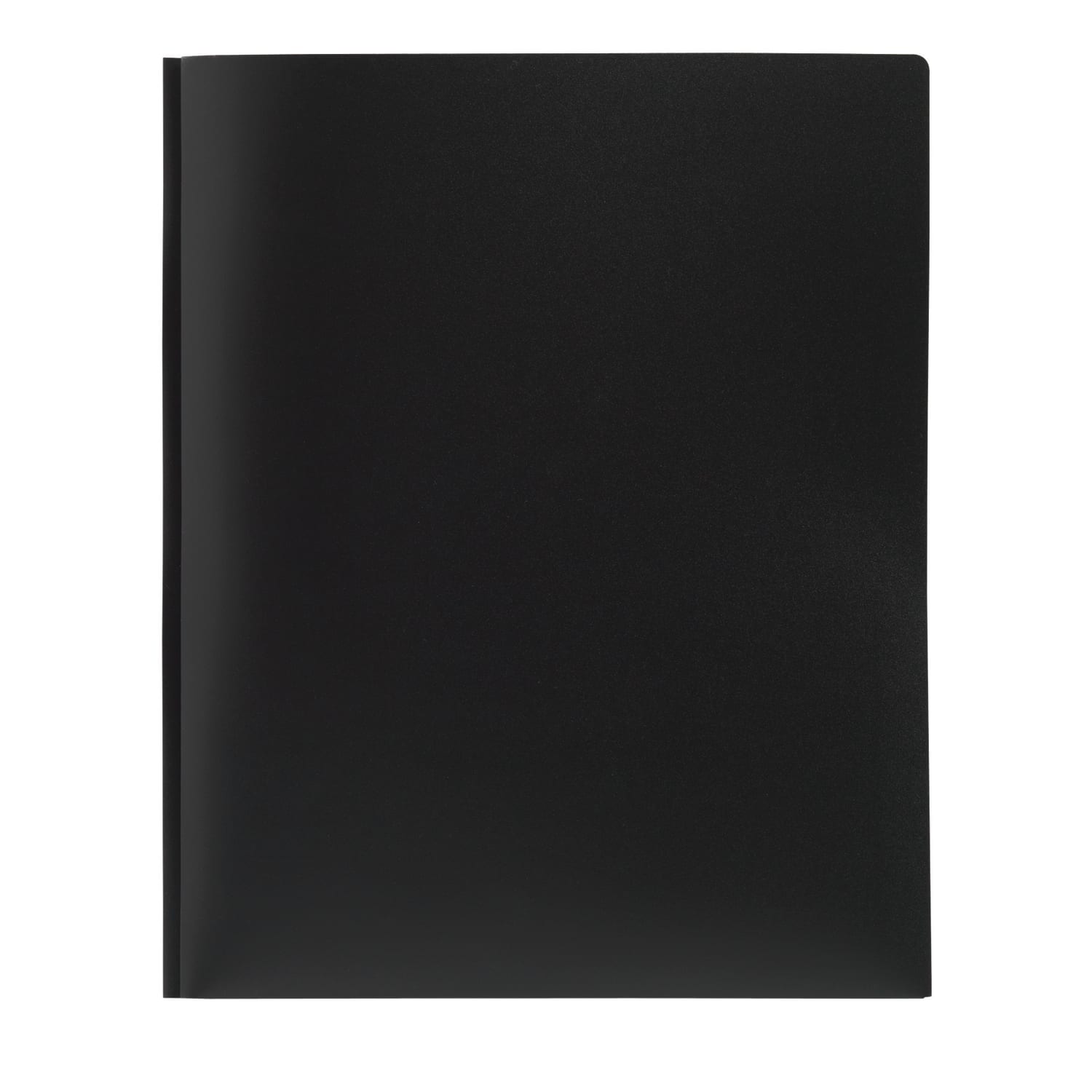 Office Depot Brand Poly 2-Pocket Portfolio With Fasteners, Black