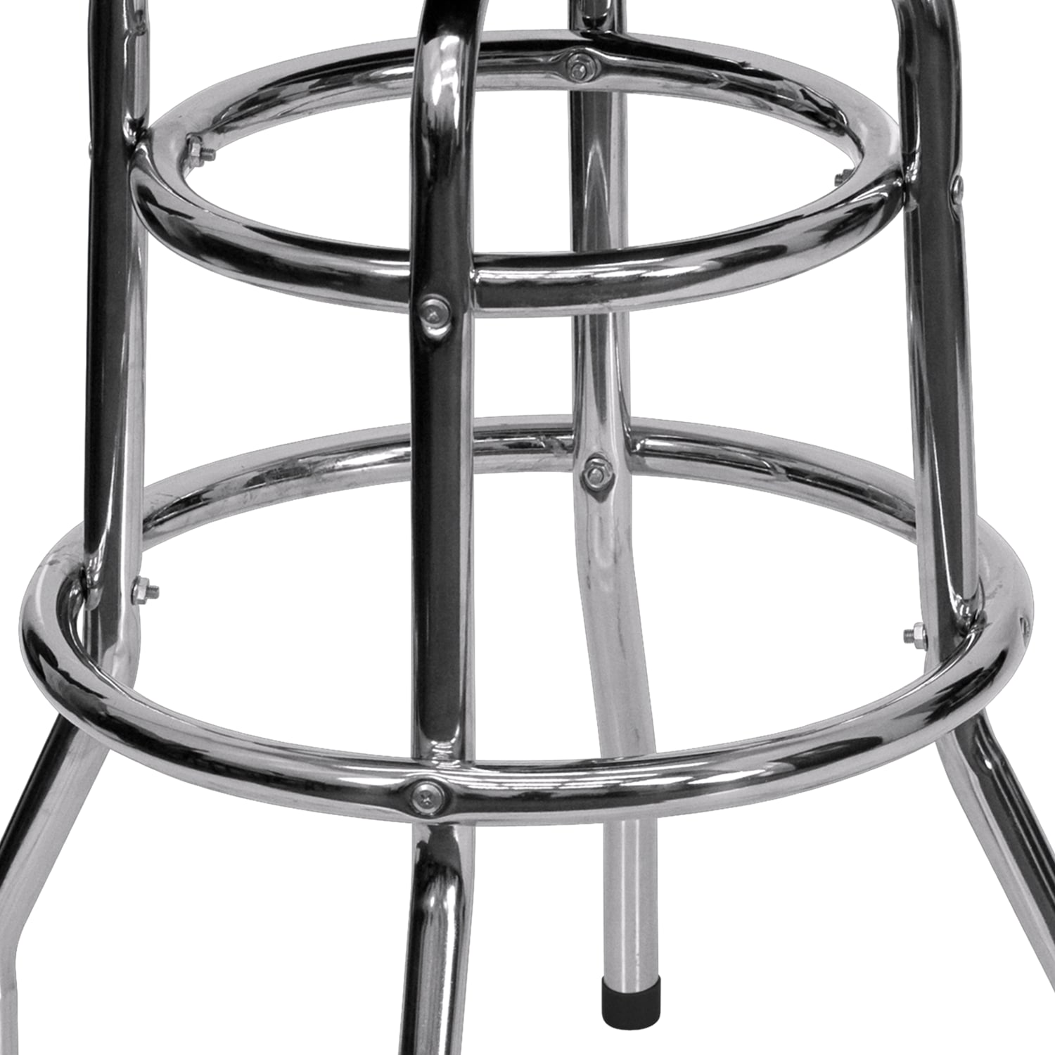 Flash Furniture Double Ring Barstool RedGray PopularChairscom