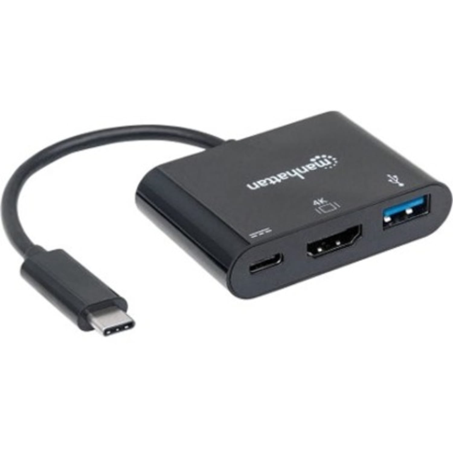 Manhattan USB-C Dock/Hub, Ports (x3): HDMI, USB-A and USB-C, 5 Gbps (USB 3.2 Gen1 aka USB 3.0), With Power Delivery (60W) to US - 152037 - Image 3