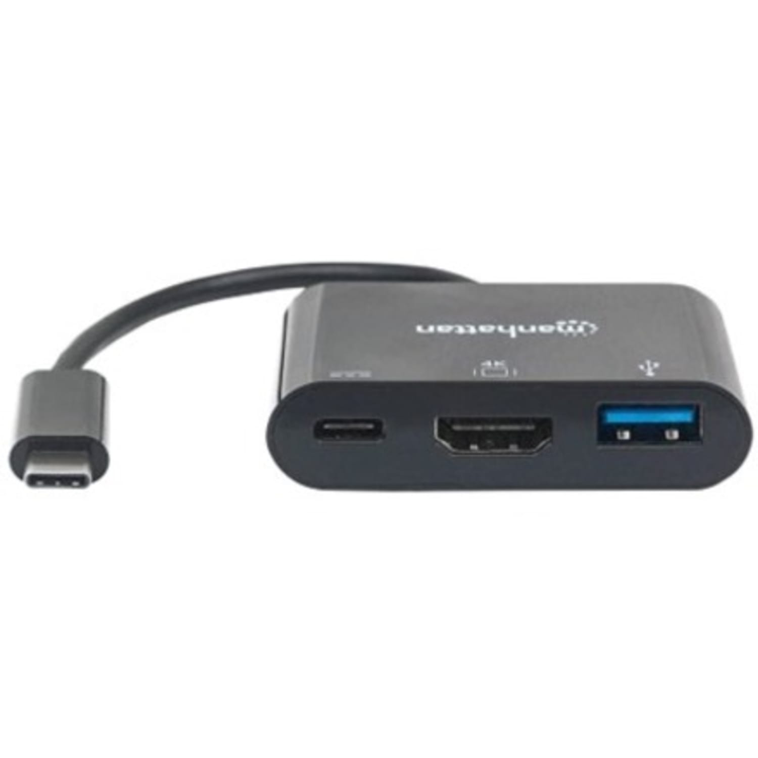 Manhattan USB-C Dock/Hub, Ports (x3): HDMI, USB-A and USB-C, 5 Gbps (USB 3.2 Gen1 aka USB 3.0), With Power Delivery (60W) to US - 152037 - Image 4