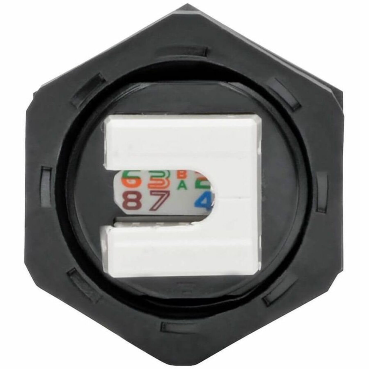 Eaton Tripp Lite Series Keystone Jack Cat6/Cat5e, RJ45, Shielded, Dust Cap, Industrial - 110 Punch Down, IP68, TAA - Modular insert - outdoor - CAT 6a - STP - RJ-45 - black - TAA Compliant - Image 3