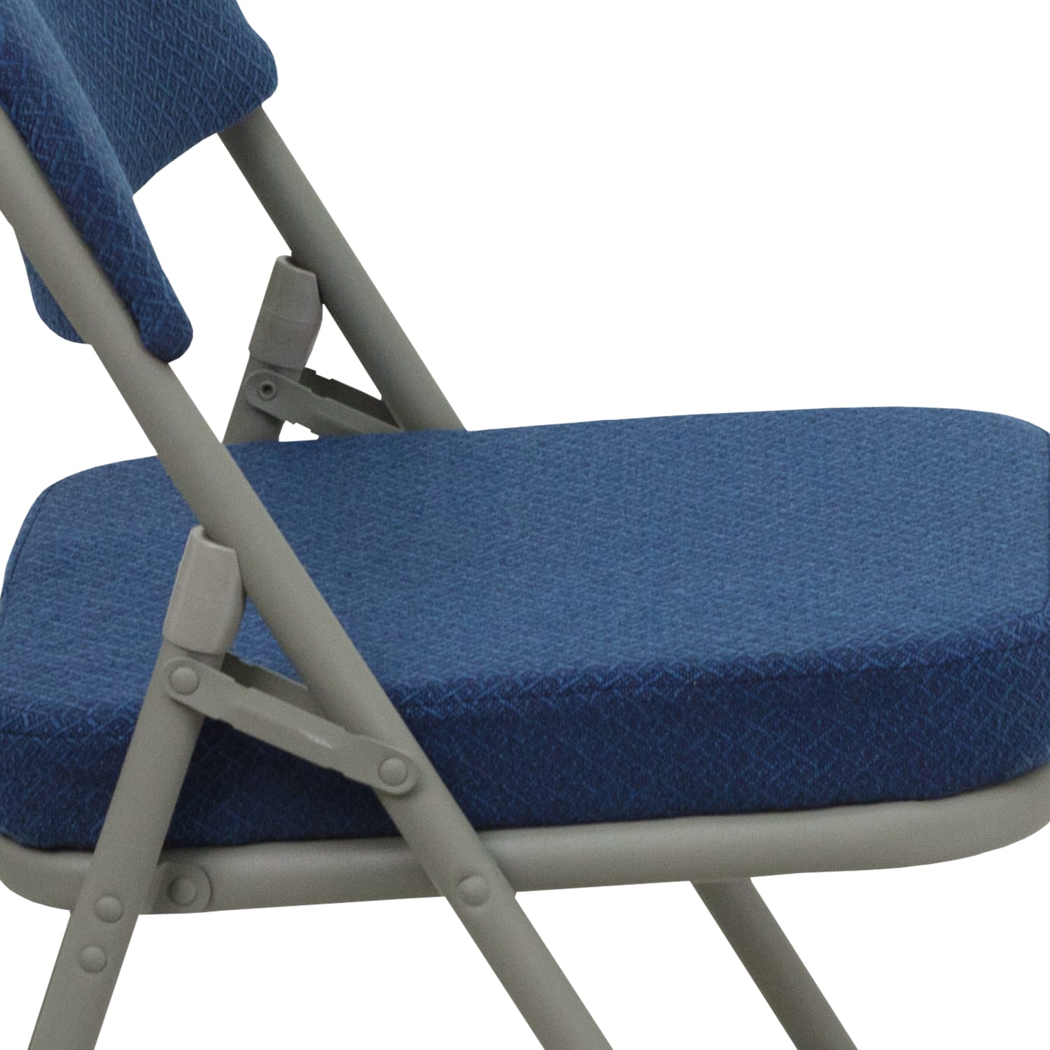 Flash Furniture HERCULES Series Premium Curved TripleBraced DoubleHinged FabricUpholstered Metal Folding Chairs NavyGray Pack Of 2 Chairs PopularChairscom Flash Furniture HERCULES Series Premium Curved Triple Braced Double Hinged Fabric Upholstered Metal Folding Chairs NavyGray Pack Of 2 Chairs PopularChairscom