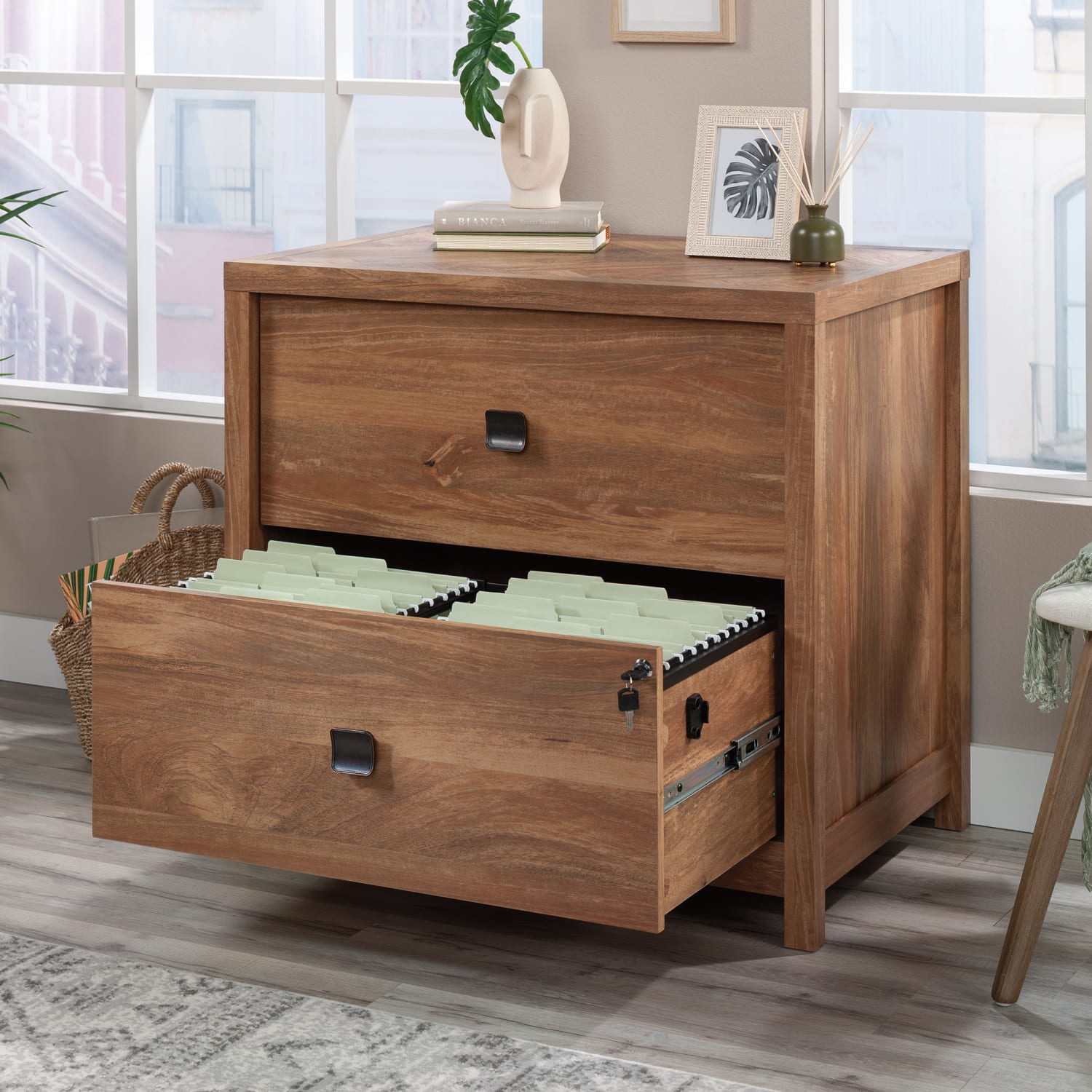 Sauder Cannery Bridge 31-3/4inW x 22inD Lateral 2-Drawer File Cabinet, Sindoori Mango - Image 5