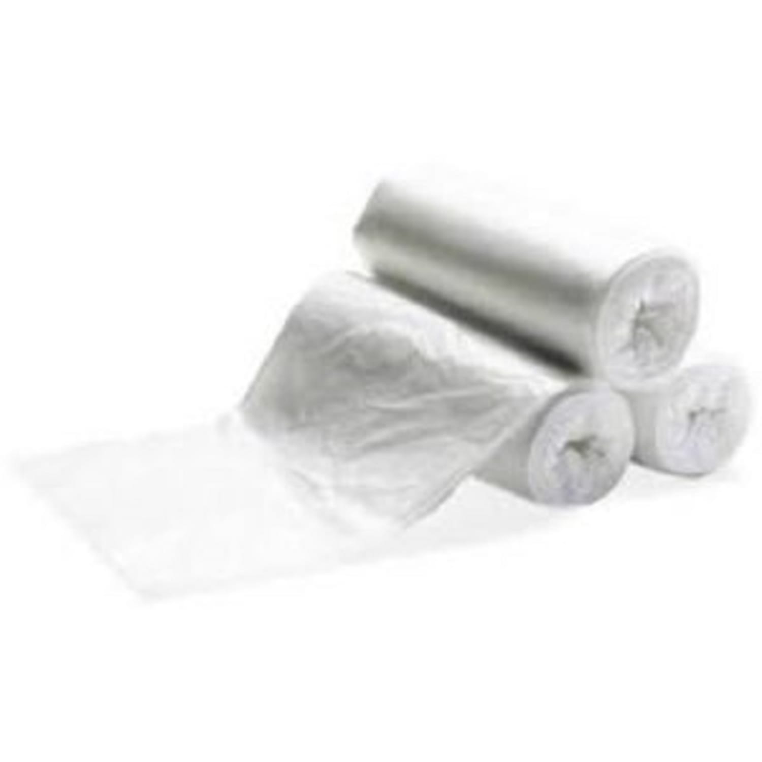 MultiPlast Systems High-Density Can Liners, 0.24 mil, 7-Gallon, 24in x 24in, Clear, 50 Bags Per Pack, Case Of 20 Packs