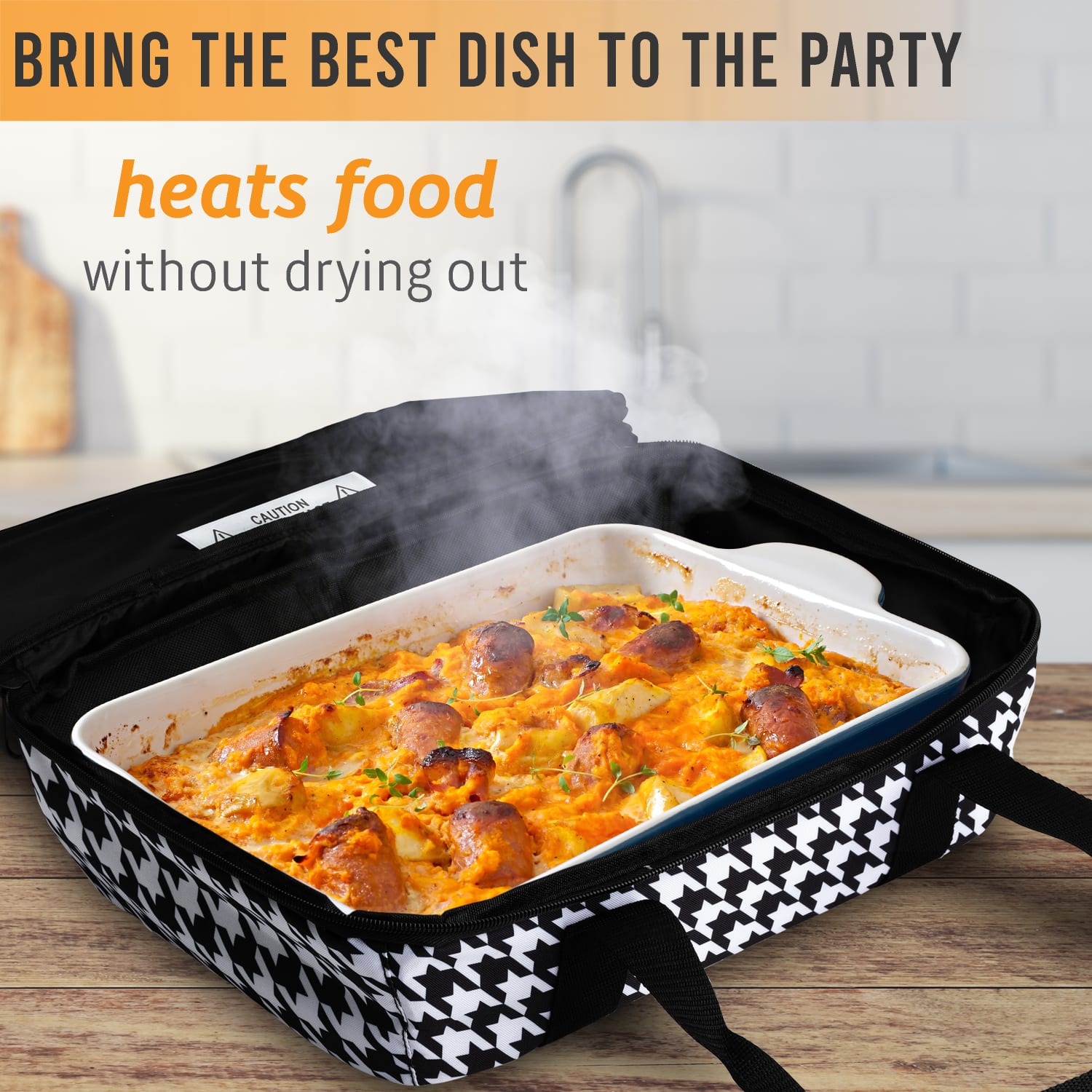HOTLOGIC Portable Casserole Max Oven, Houndstooth - Image 6