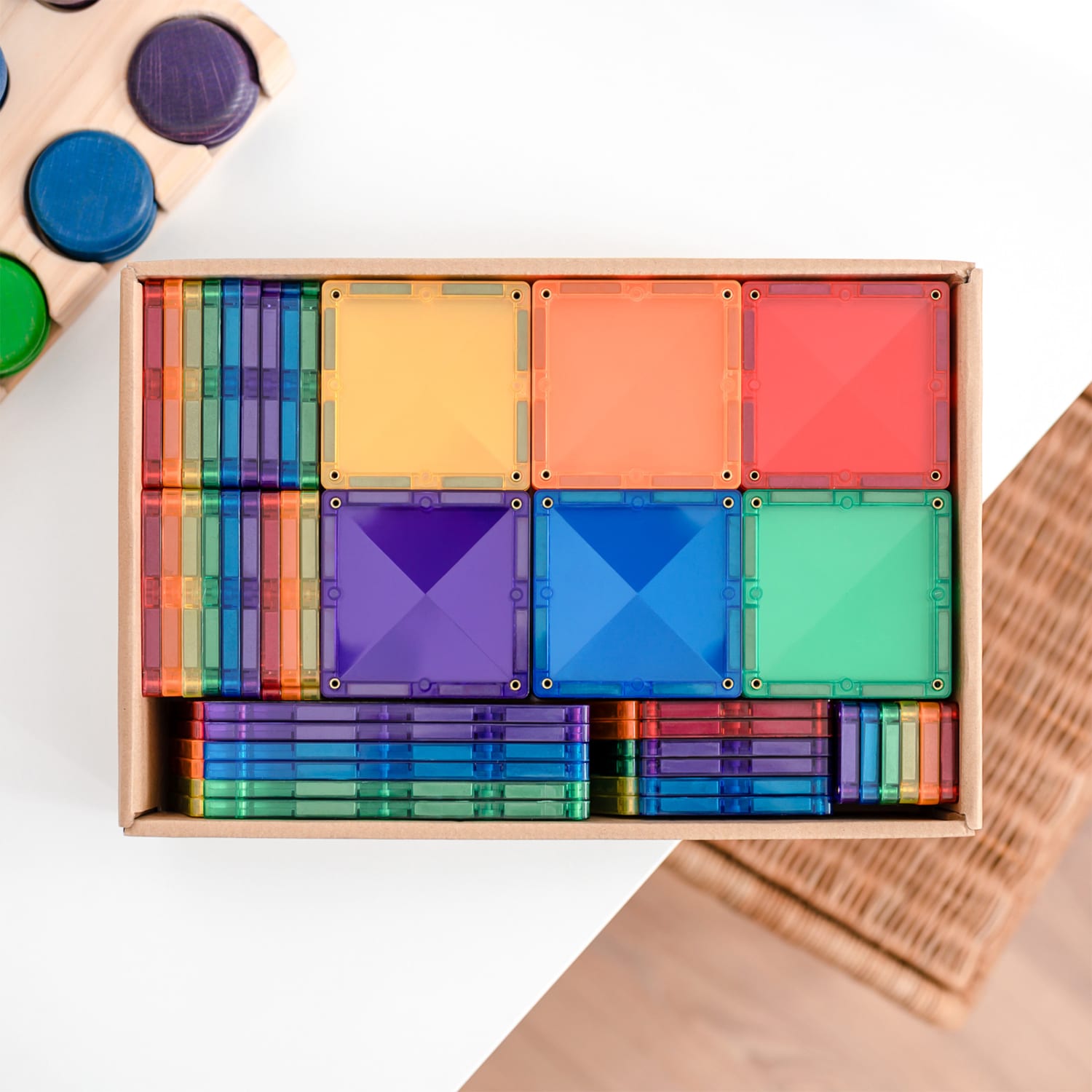 Connetix Magnetic Tiles Rainbow Creative Pack, 102 Pieces - Image 5