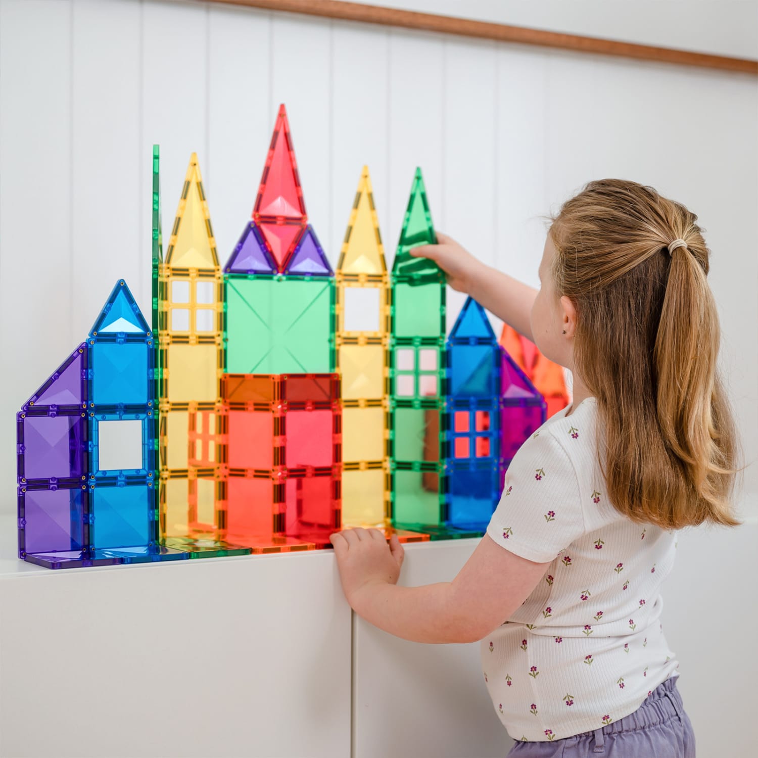 Connetix Magnetic Tiles Rainbow Creative Pack, 102 Pieces - Image 6