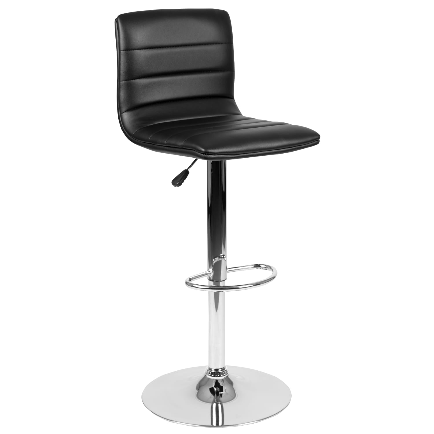 Flash Furniture Contemporary Adjustable Bar Stool BlackChrome PopularChairscom