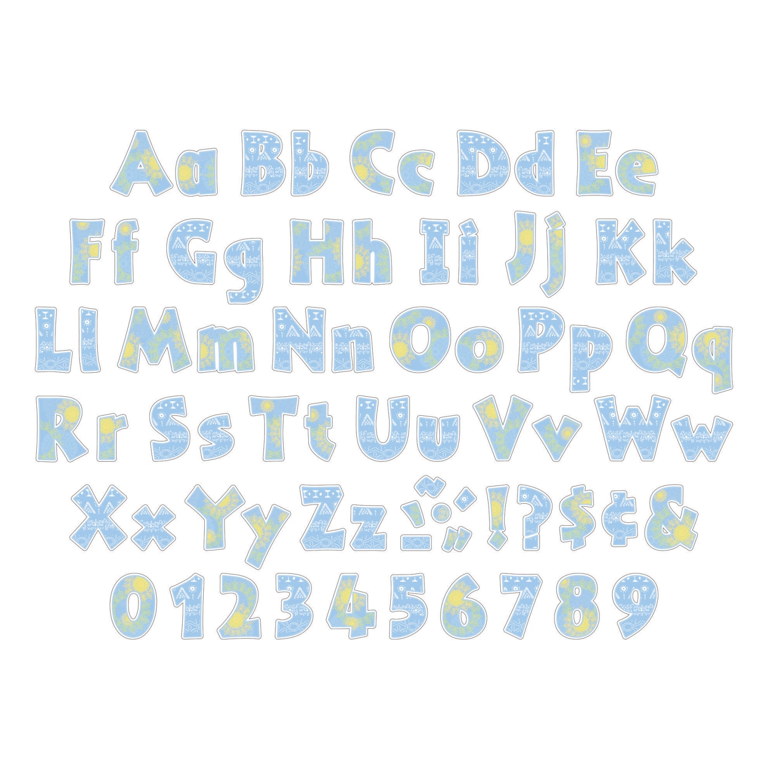 Barker Creek Letter Pop-Outs, 4in, Thoughtfulness, 255 Characters Per Pack, Set Of 2 Packs - Image 3