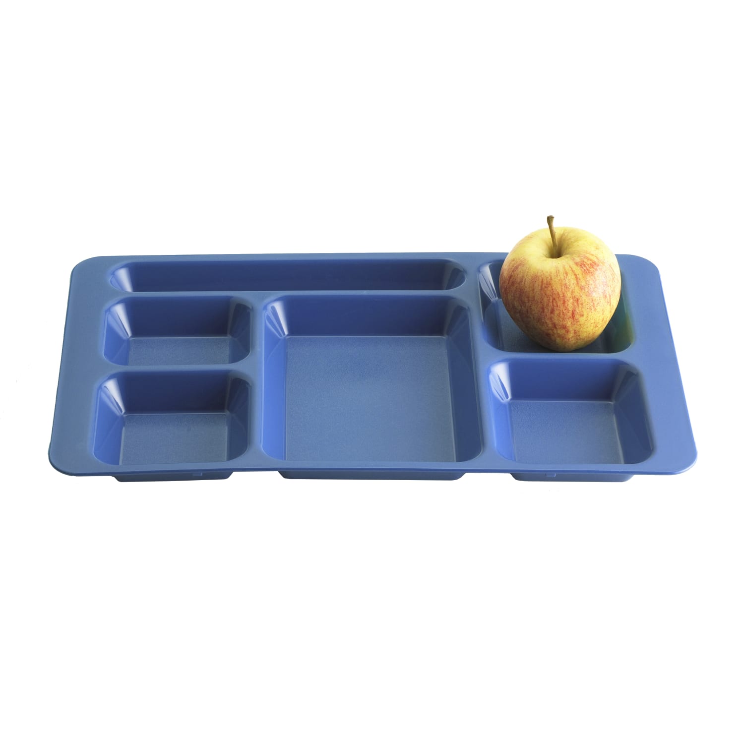 Cambro Camwear 5-Compartment Trays, 15inW, Blue, Pack Of 24 Trays - Image 3