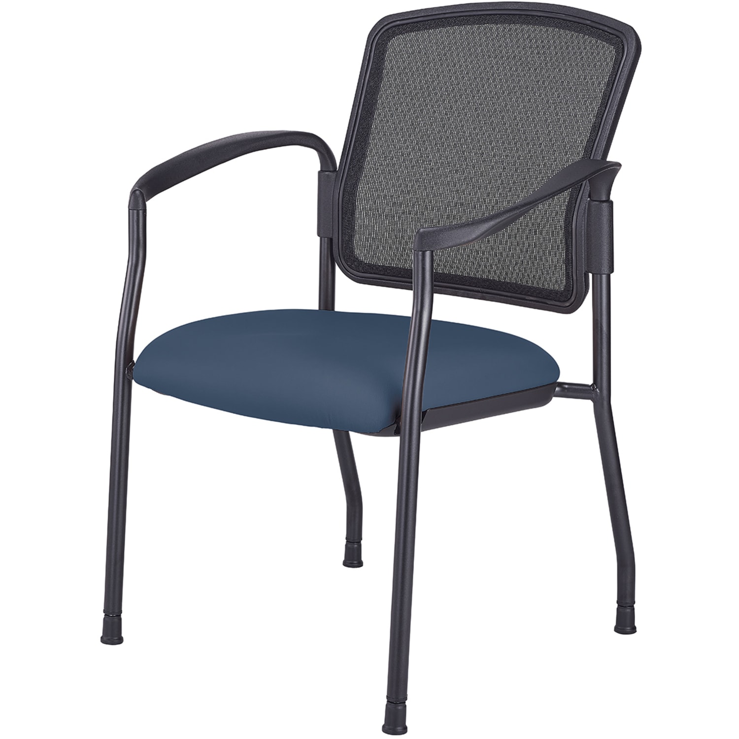WorkPro Spectrum Series Mesh/Vinyl Stacking Guest Chair With Antimicrobial Protection, With Arms, Navy, Set Of 2 Chairs, BIFMA Compliant - Image 3