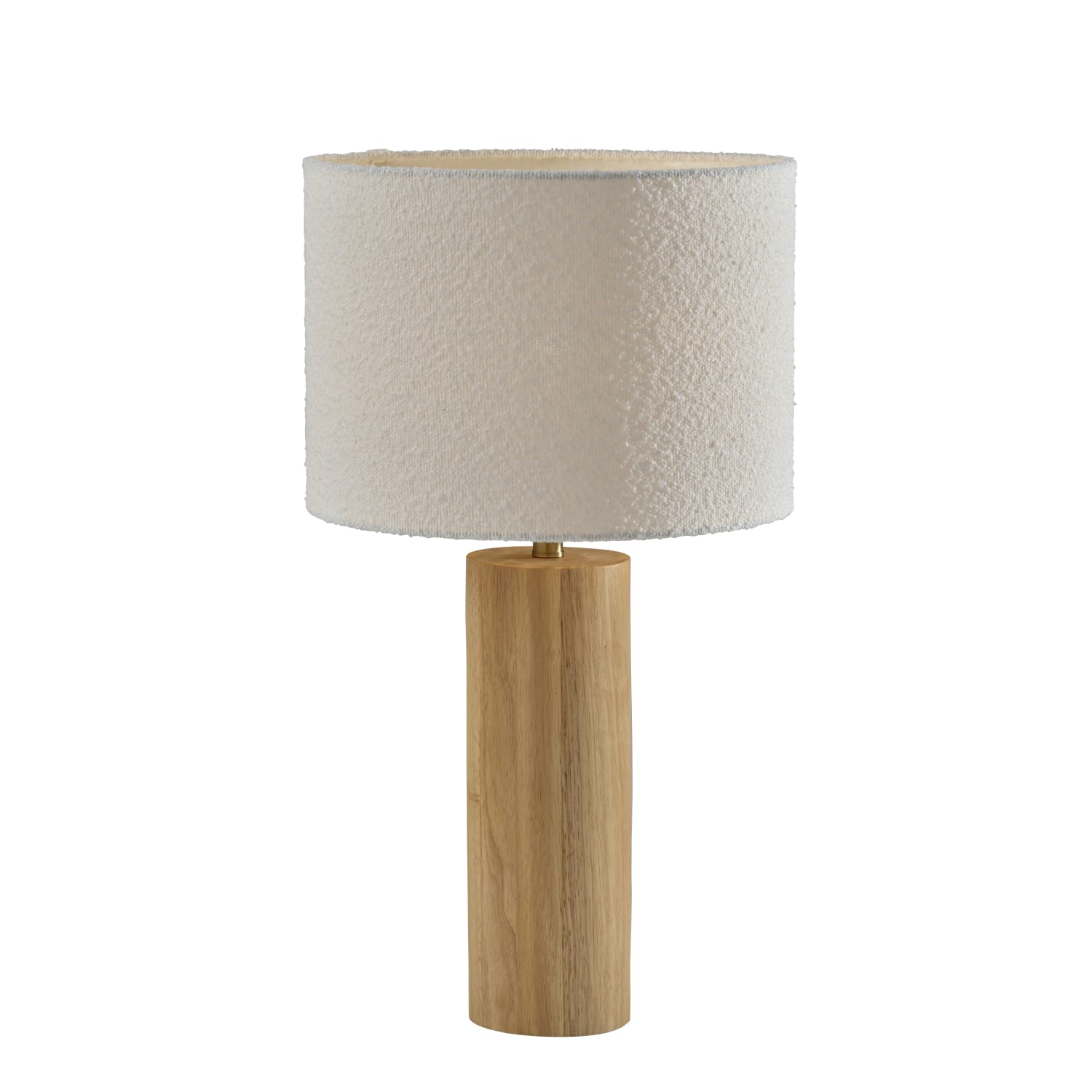 Adesso Brayden Table Lamp, 28inH, Off-White Shade/Natural Base