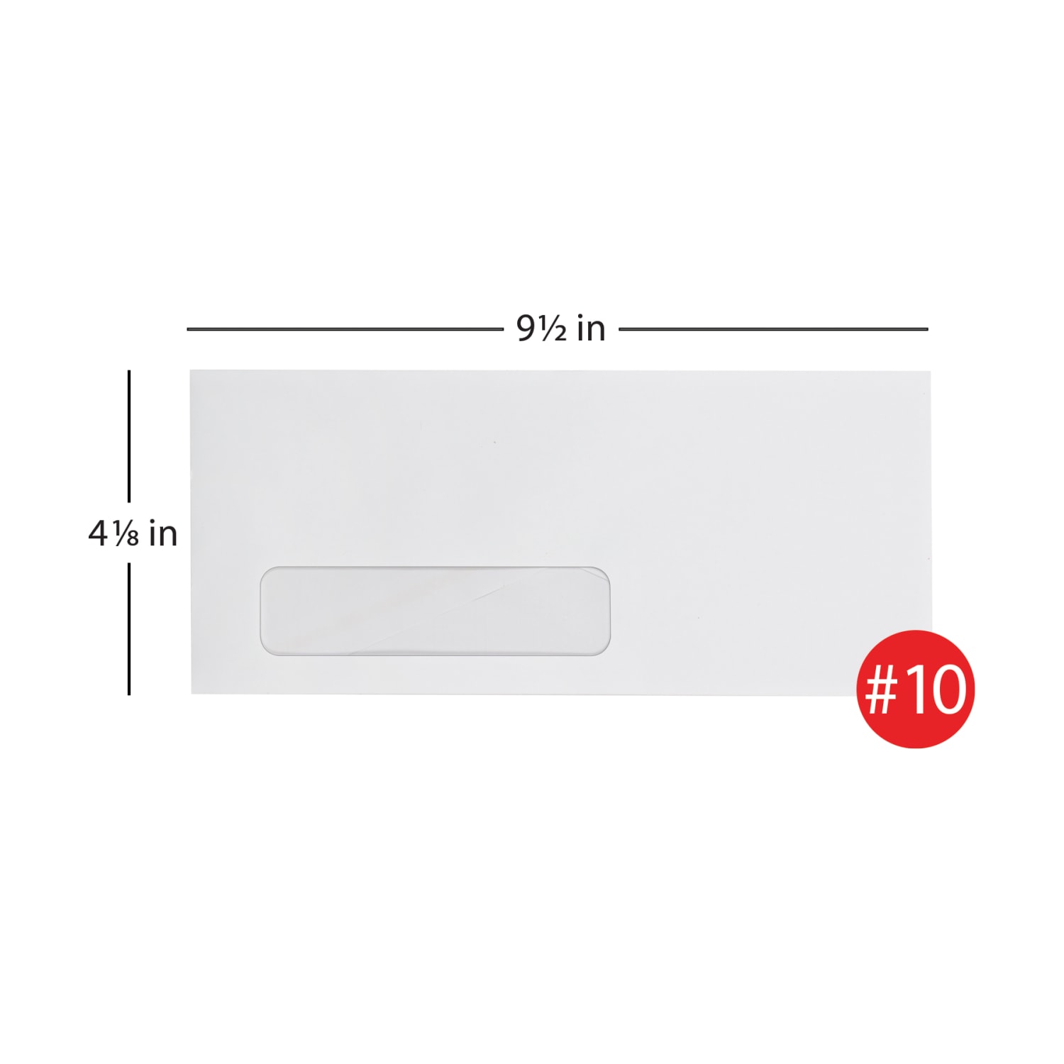 Office Depot Brand #10 Envelopes, Left Window, 30% Recycled, Gummed Seal, White, Box Of 250 - Image 3
