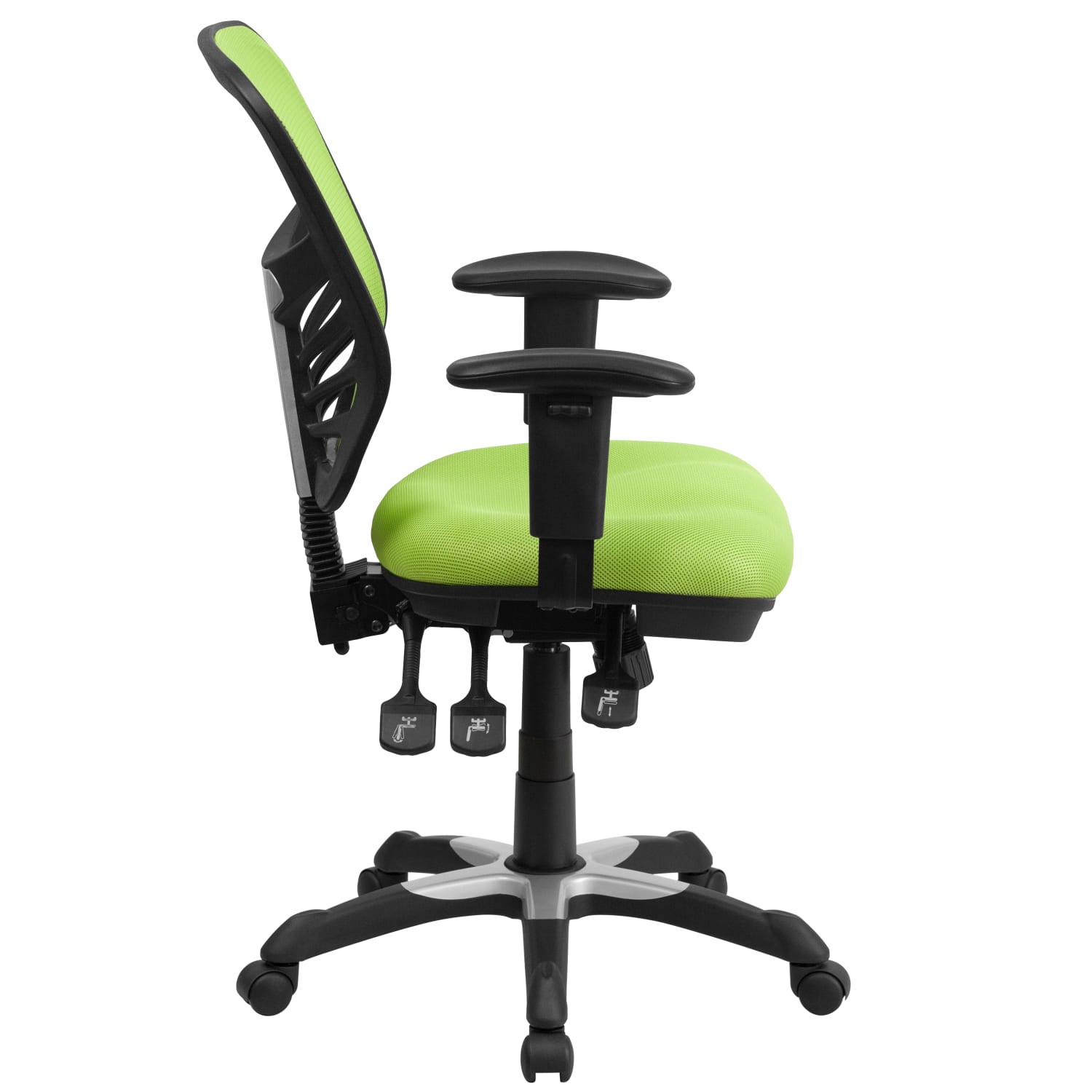 Flash Furniture Ergonomic Mesh Mid Back Swivel Task Chair GreenBlack PopularChairscom