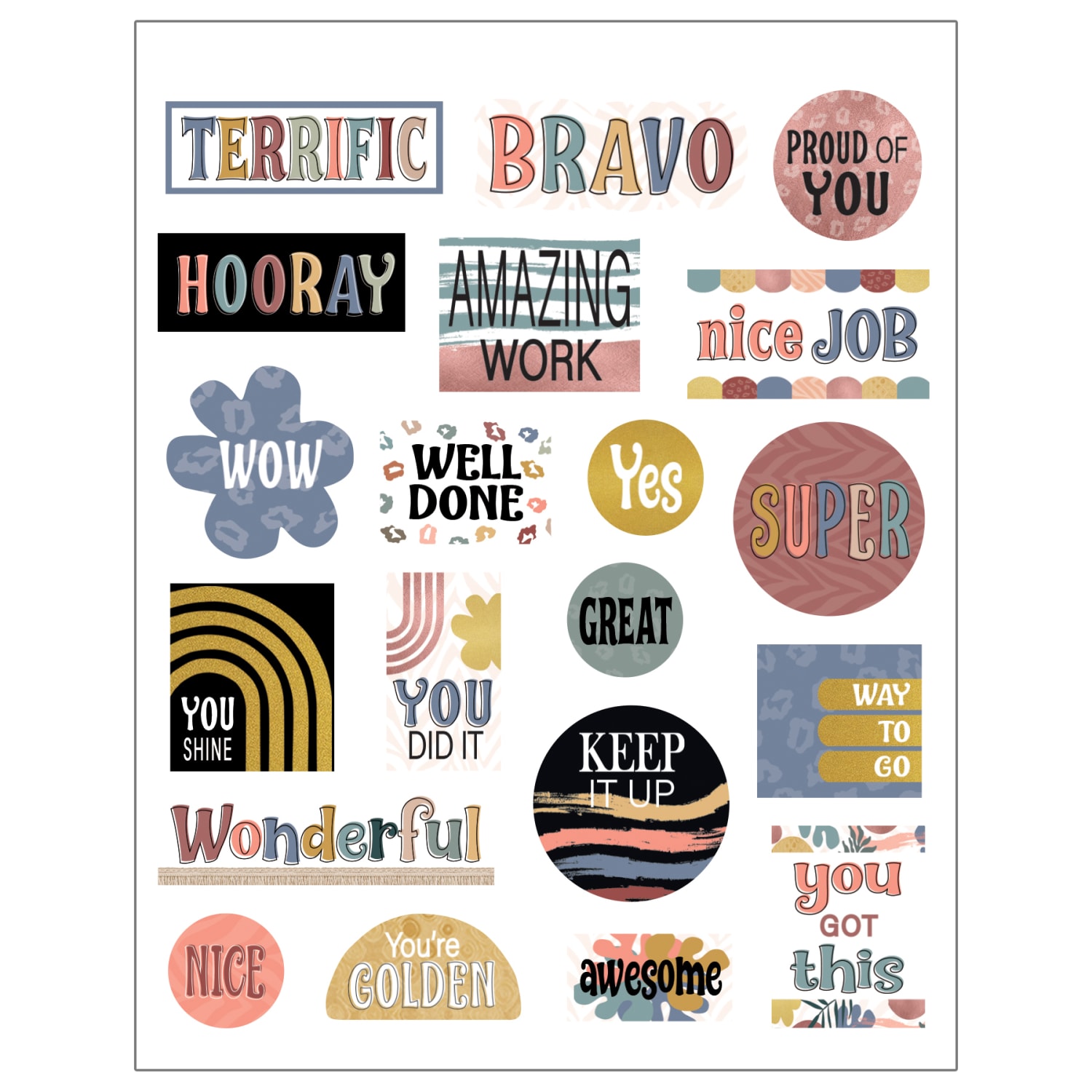 Teacher Created Resources Mini Stickers, Wonderfully Wild, 120 Stickers Per Pack, Set Of 12 Packs - Image 3