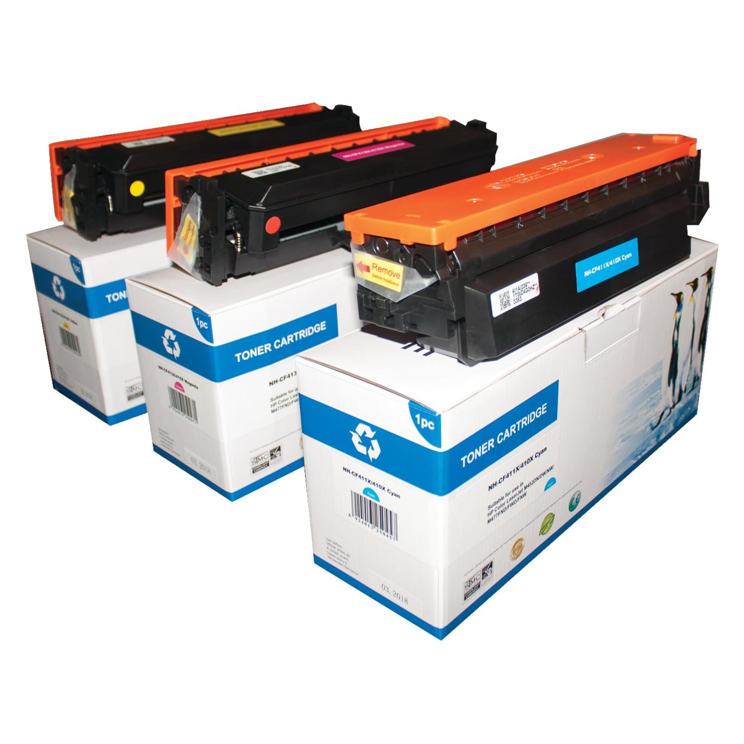 M&A Global Remanufactured Cyan; Magenta; Yellow High Yield Toner Cartridge Replacement For HP 410X, Pack Of 3 - Image 4