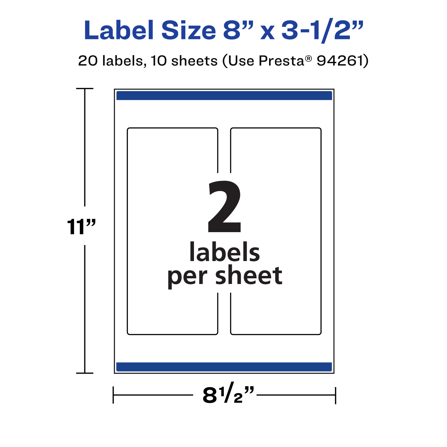Avery Waterproof Permanent Labels With Sure Feed, 94261-WMF10, Rectangle, 8in x 3-1/2in, White, Pack Of 20 - Image 6