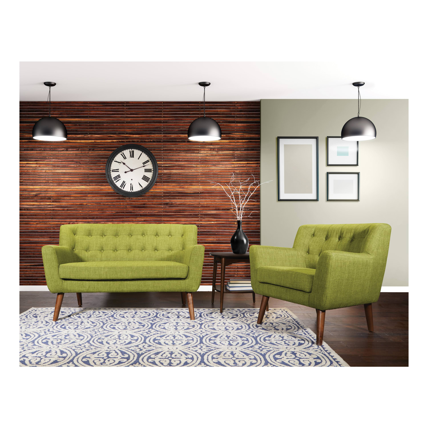 Ave Six Mill Lane Loveseat, Green - Image 5