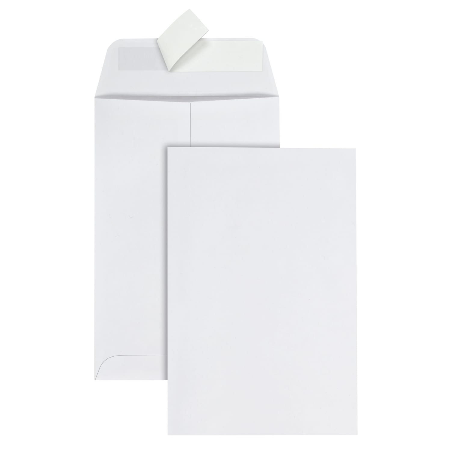 Office Depot Brand  6in x 9in Catalog Envelopes, Clean Seal, 30% Recycled, White, Box Of 125
