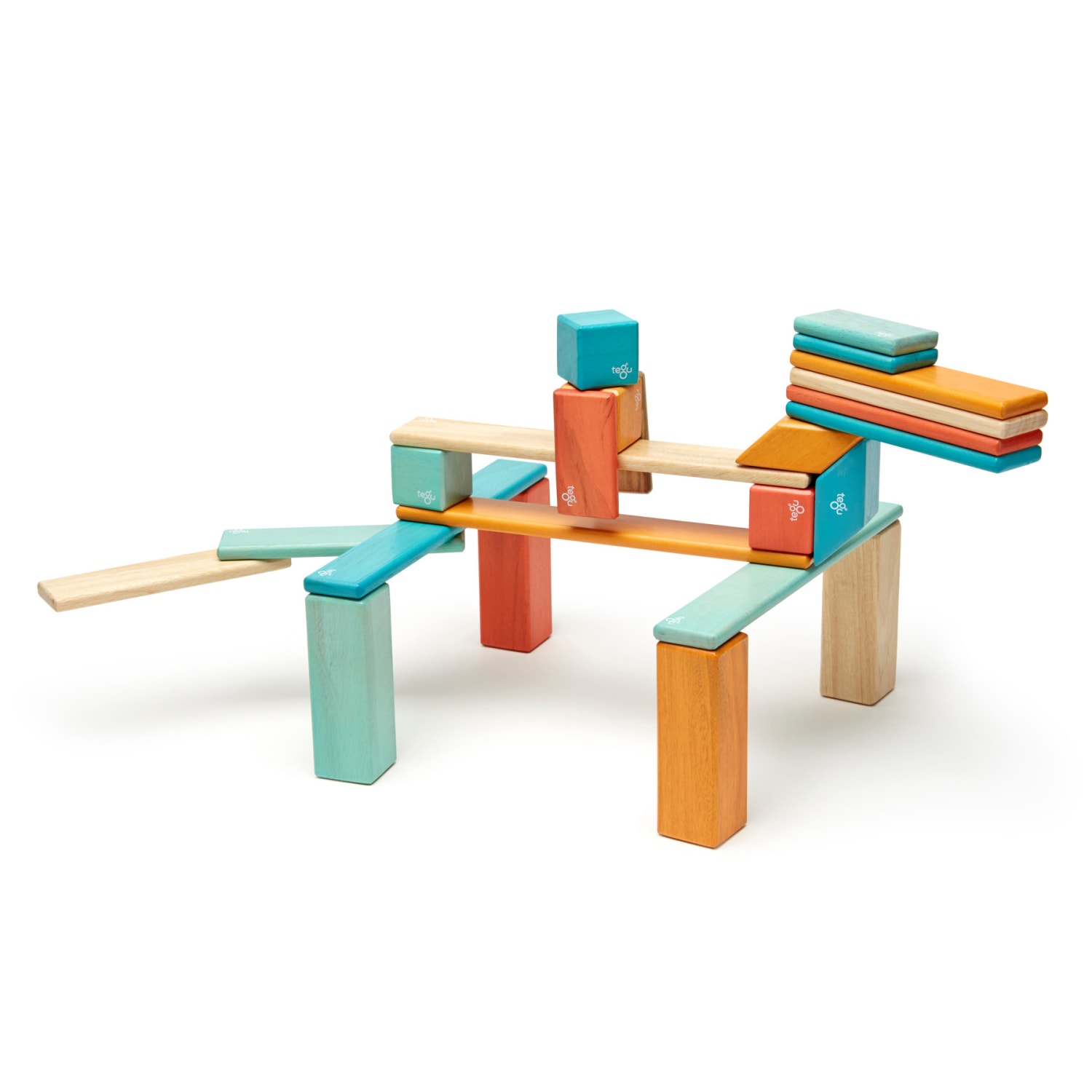 Tegu Magnetic Wooden Blocks, Sunset, 24 Pieces - Image 4