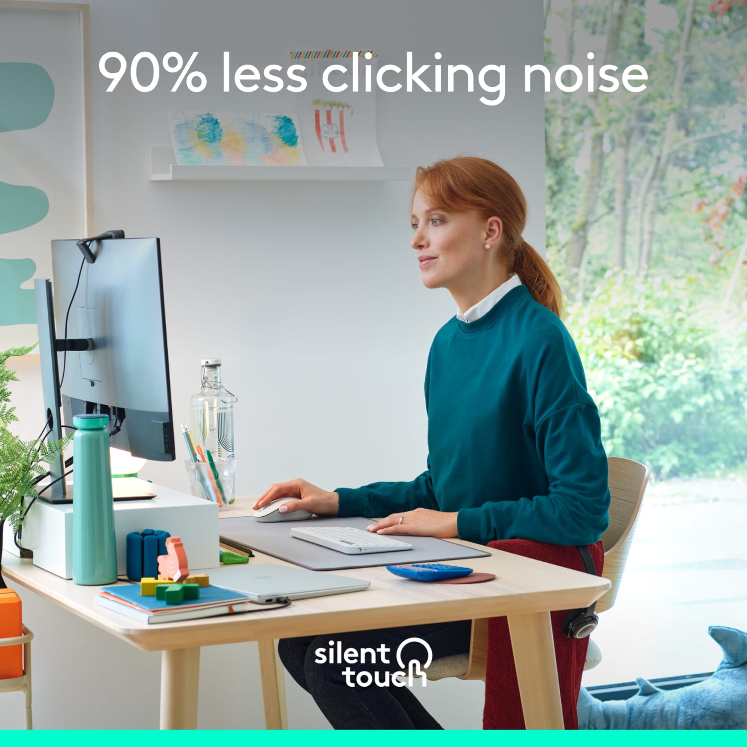 Logitech Signature M650 Wireless Mouse, Off-White - Image 5