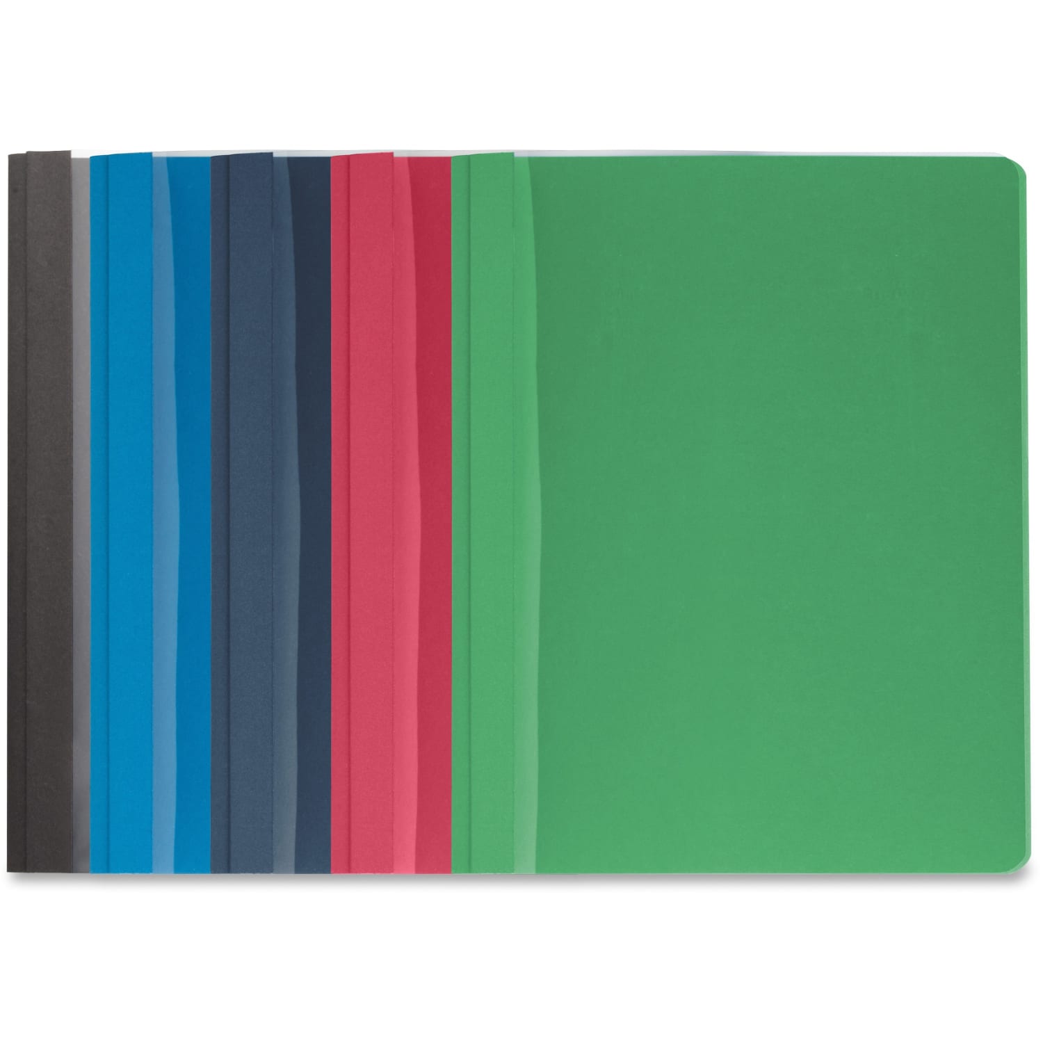 Business Source Letter Report Cover - 8 1/2in x 11in - 100 Sheets Capacity - 3 x Prong Fastener(s) - Assorted - Textured, Non-stick - 25 / Box
