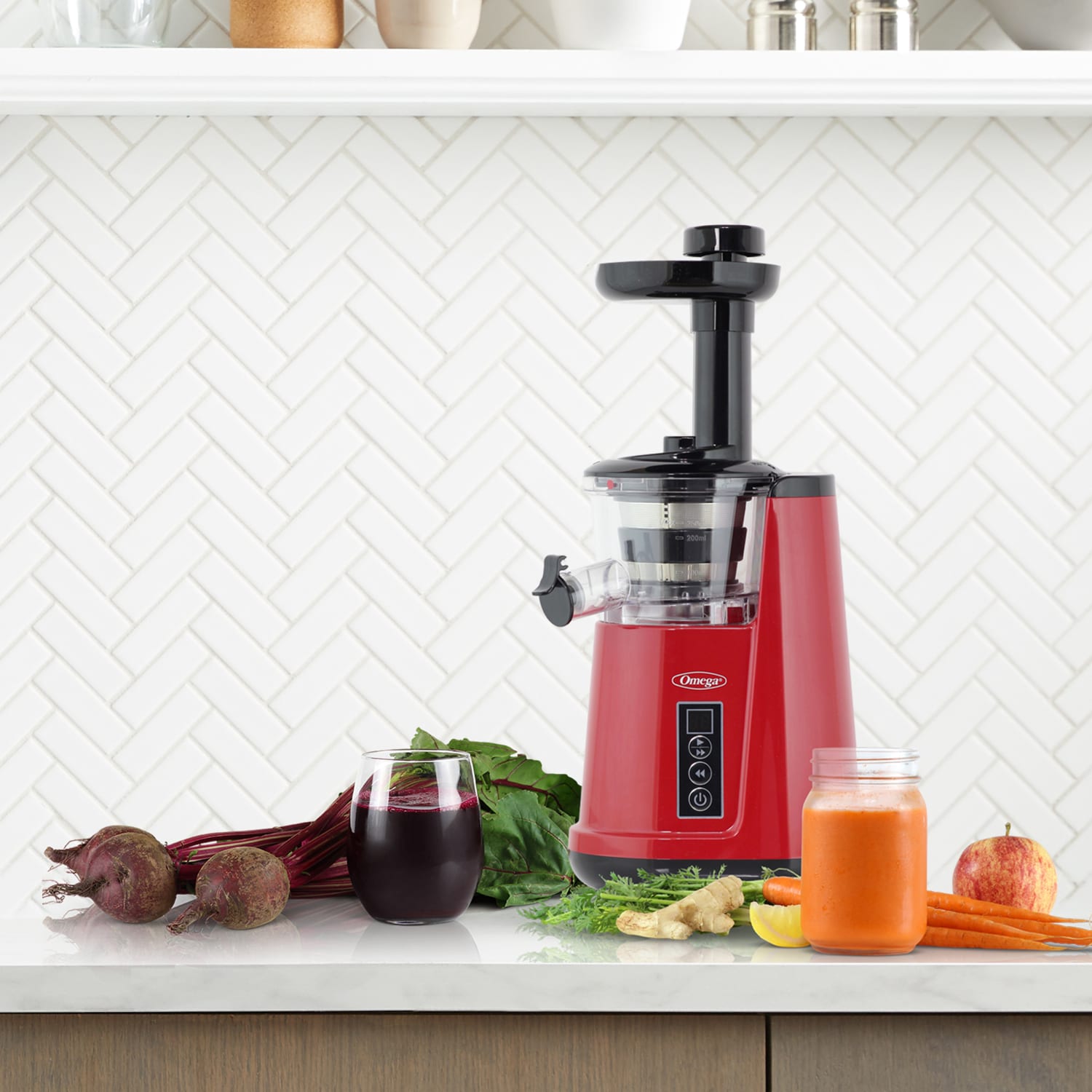 Omega JC3000RD13 Juicer, Red - Image 3