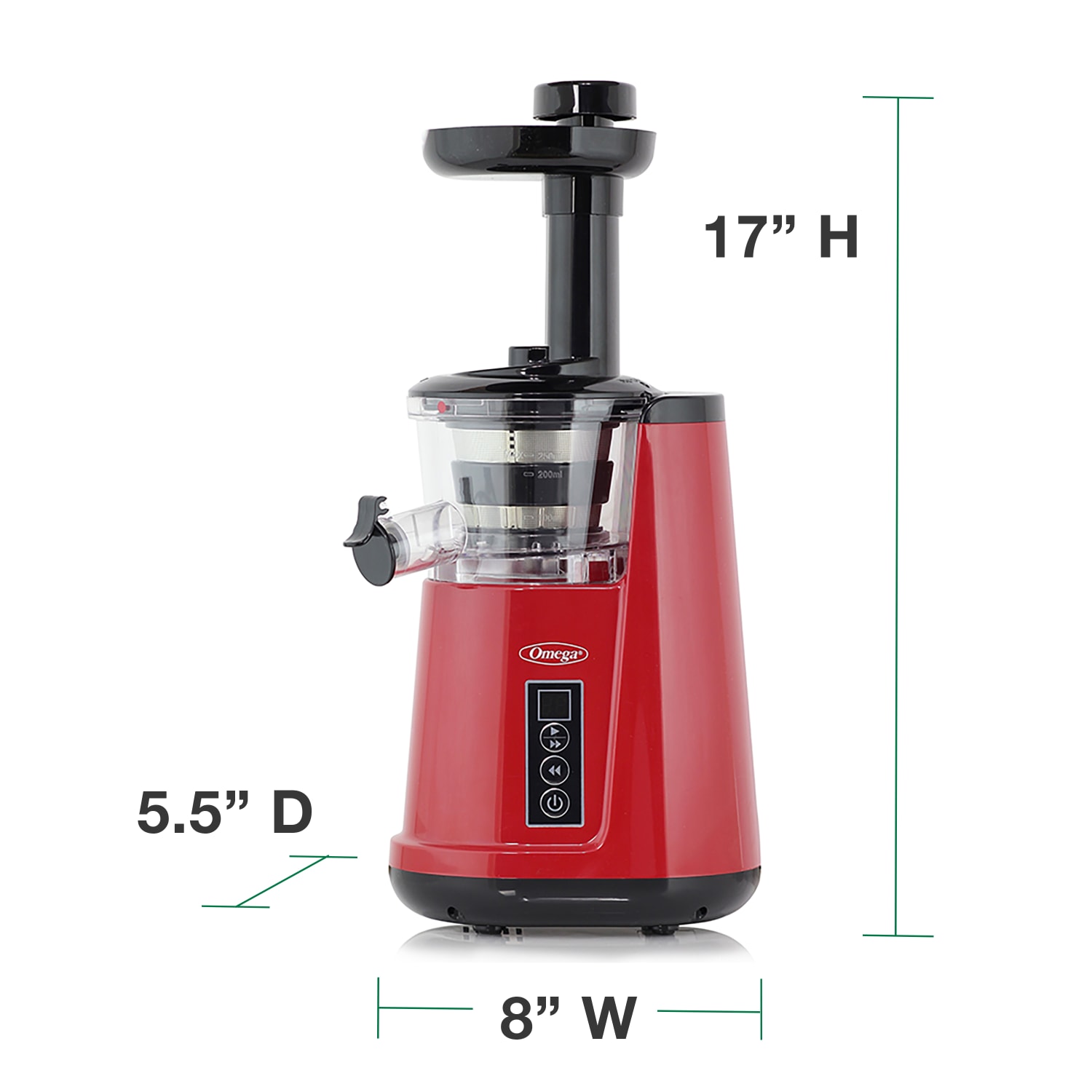 Omega JC3000RD13 Juicer, Red - Image 4