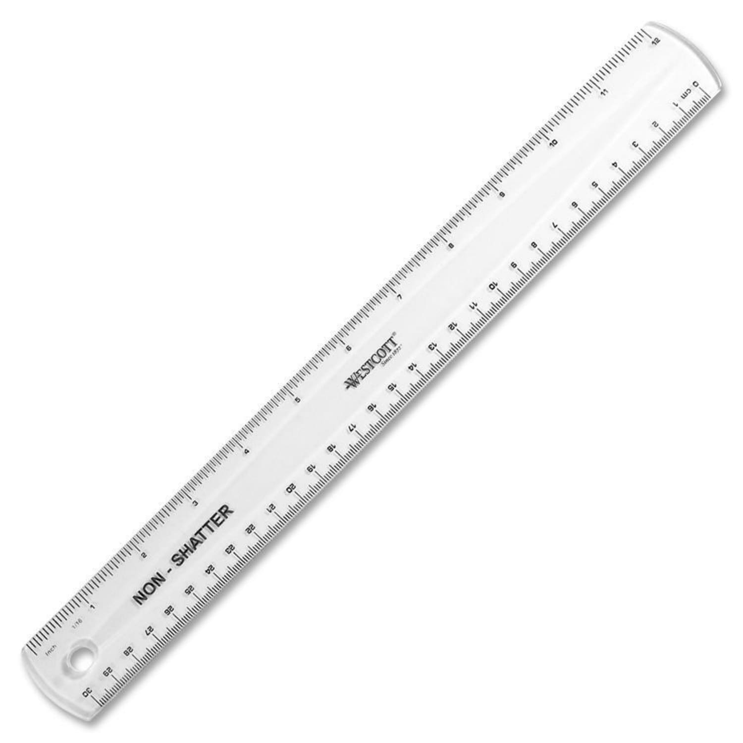 Westcott Shatterproof Ruler, 12in, Clear - Image 3