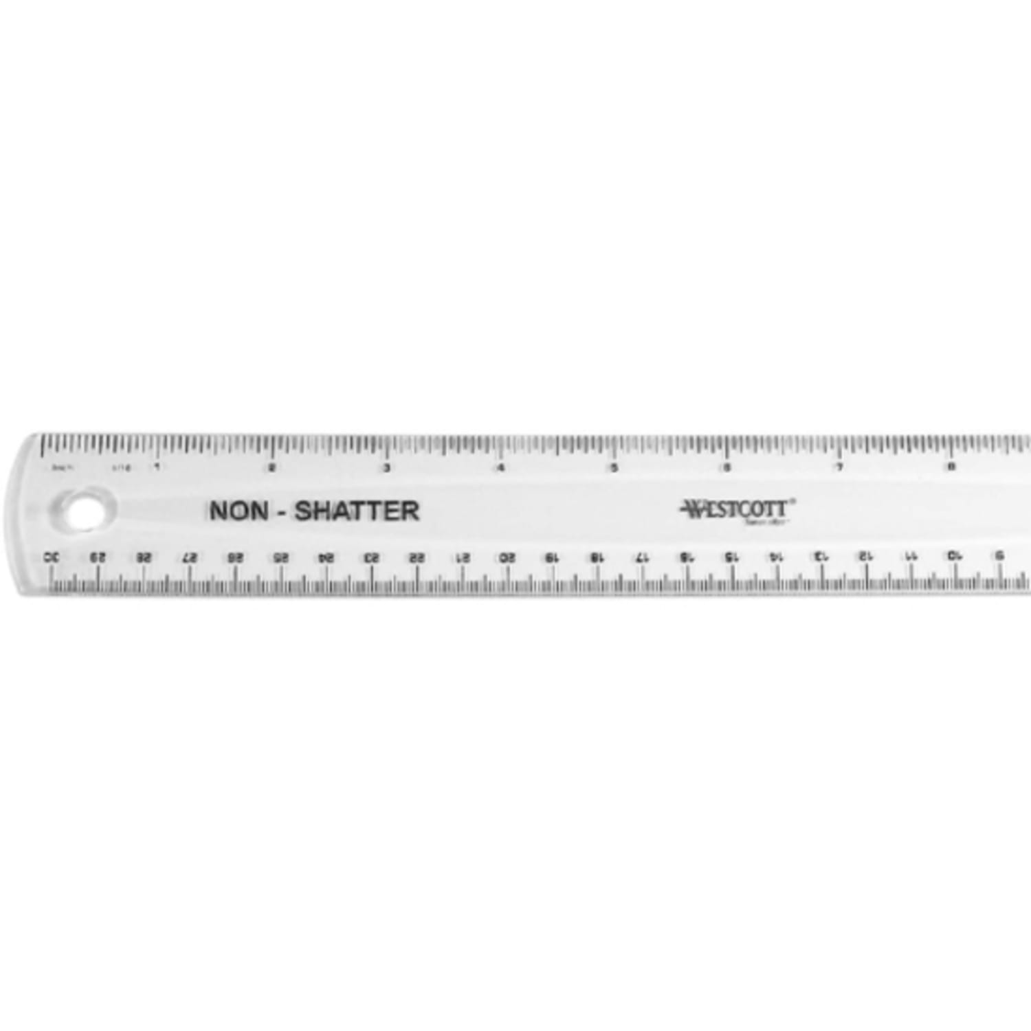 Westcott Shatterproof Ruler, 12in, Clear - Image 4